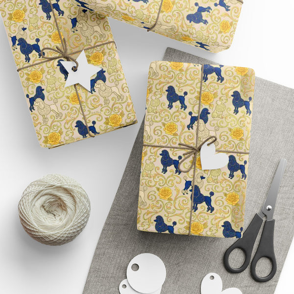 Cobalt Filigree Garden Wrapping Paper — Family Wrap Co.