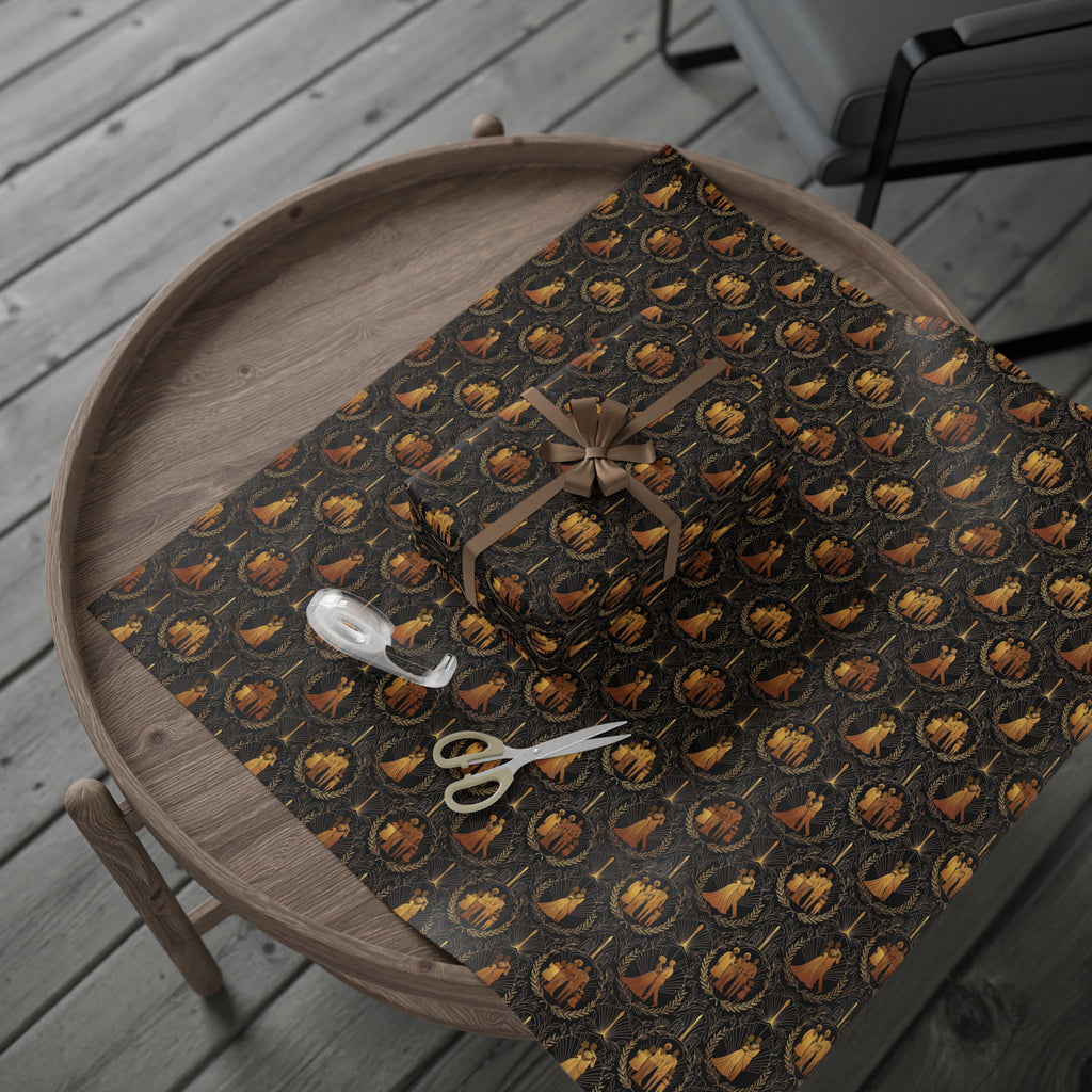 Black & Gold Opulence Luxury Wrapping Paper — Family Wrap Co.