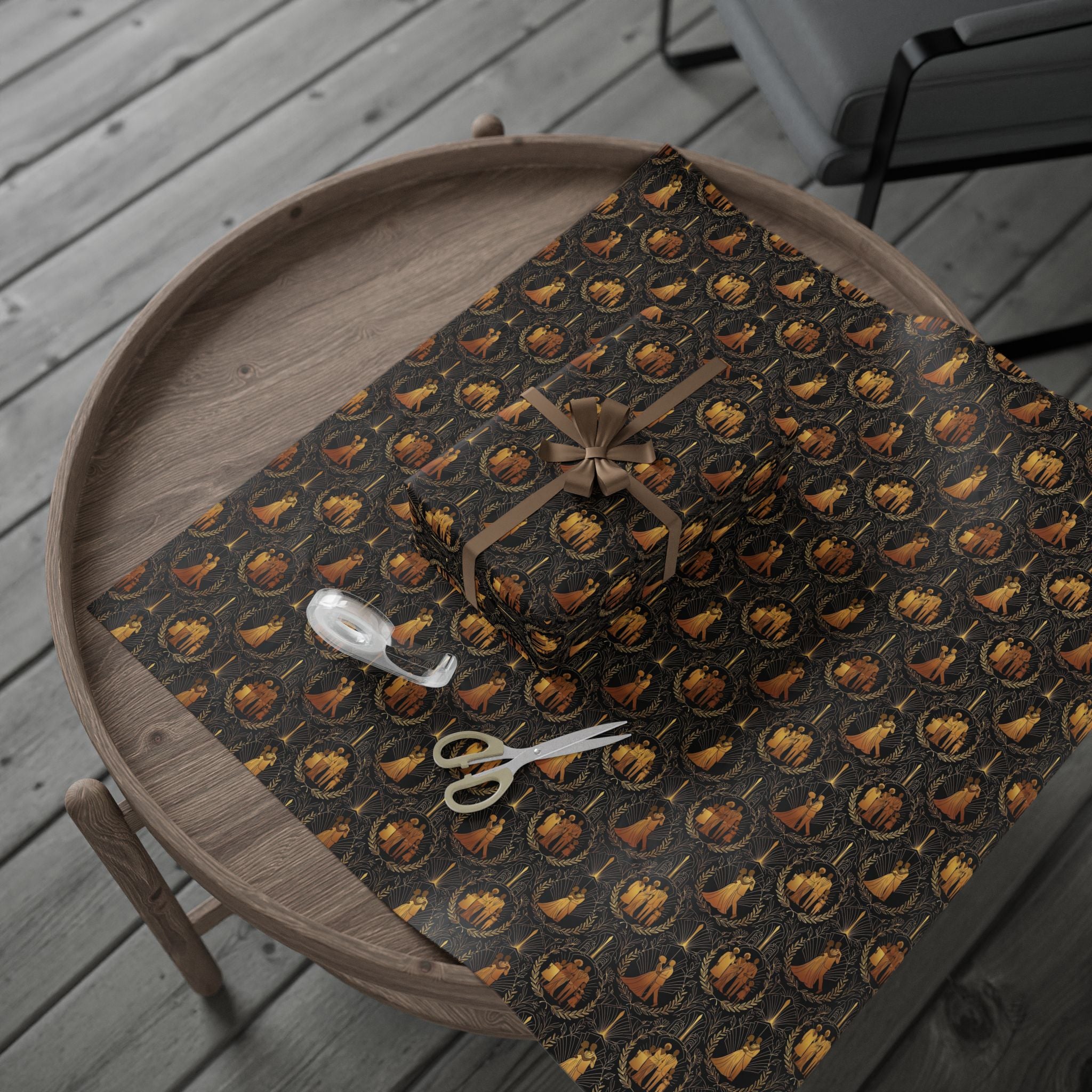 Black & Gold Opulence Luxury Wrapping Paper — Family Wrap Co.