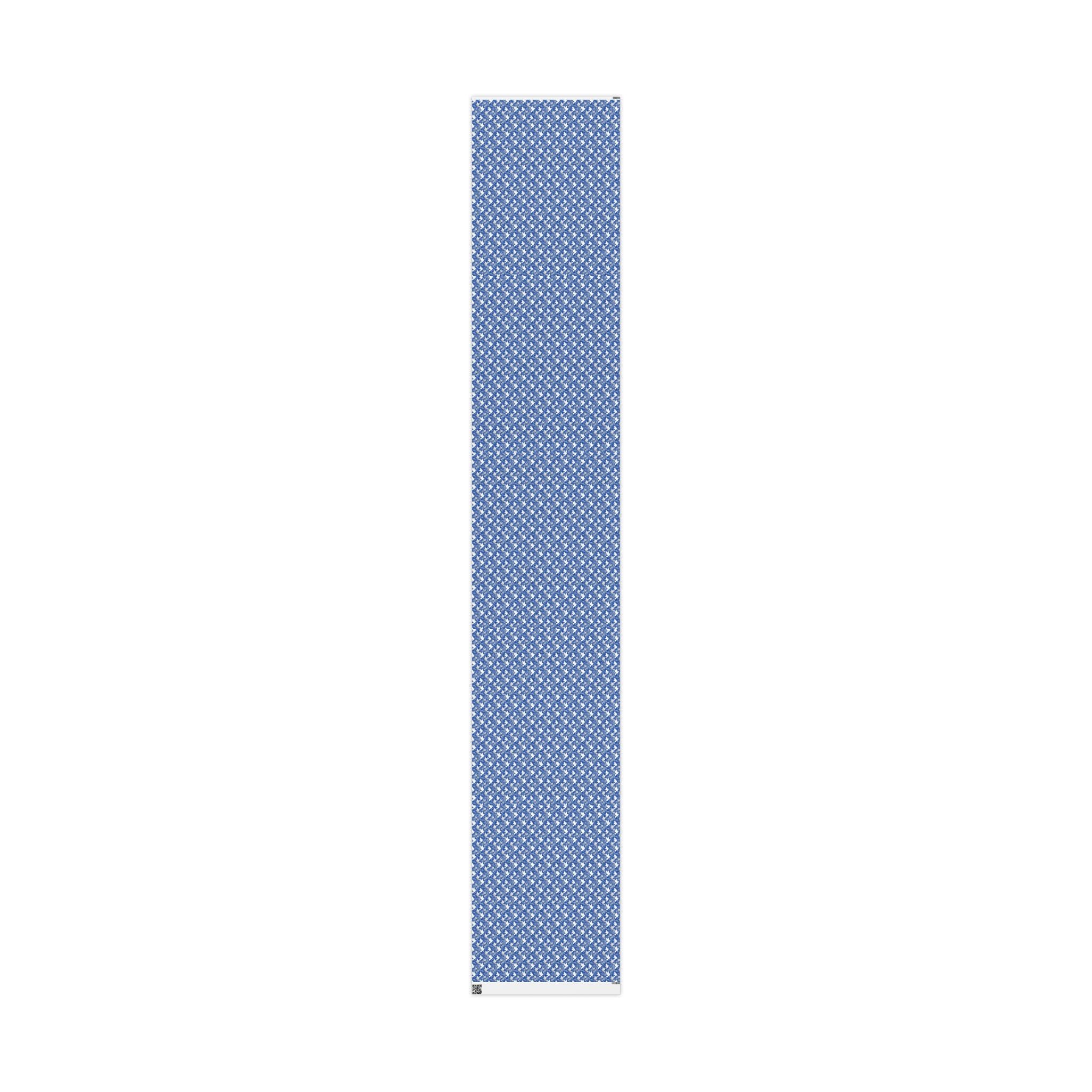 Royal Blue & White Dove Pattern — African American Gift Wrap by Family Wrap Co.
