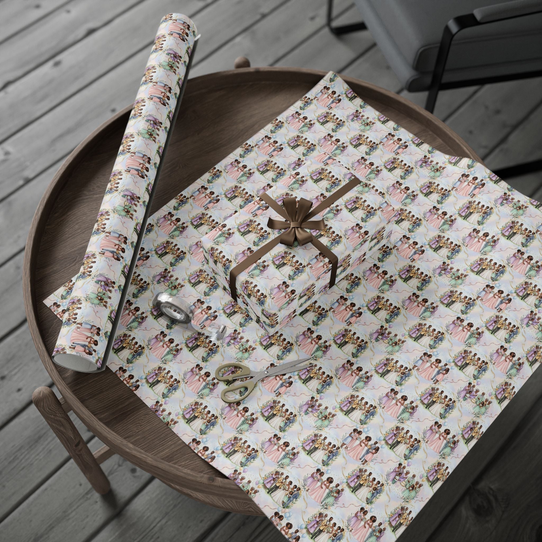 Blush & Rose Celebration Wrapping Paper — Family Wrap Co.
