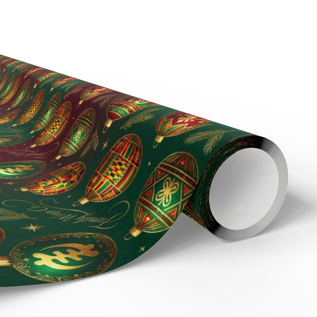 Golden Ornament Celebration Wrapping Paper — Family Wrap Co.
