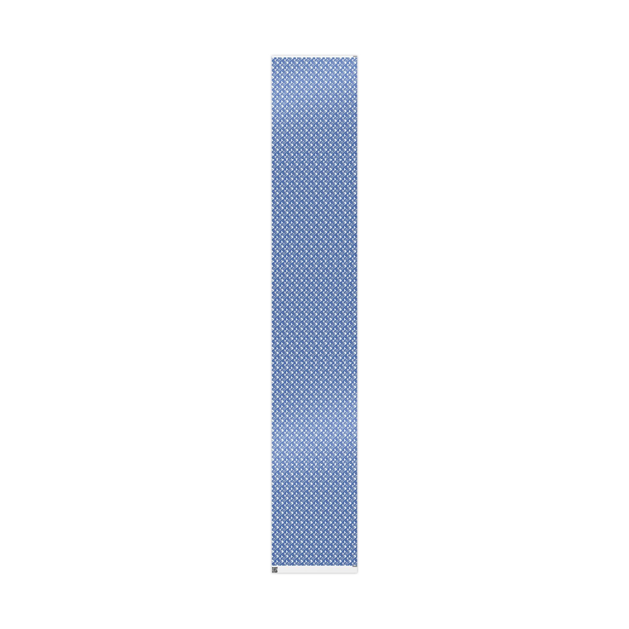 Royal Blue & White Dove Pattern — African American Gift Wrap by Family Wrap Co.