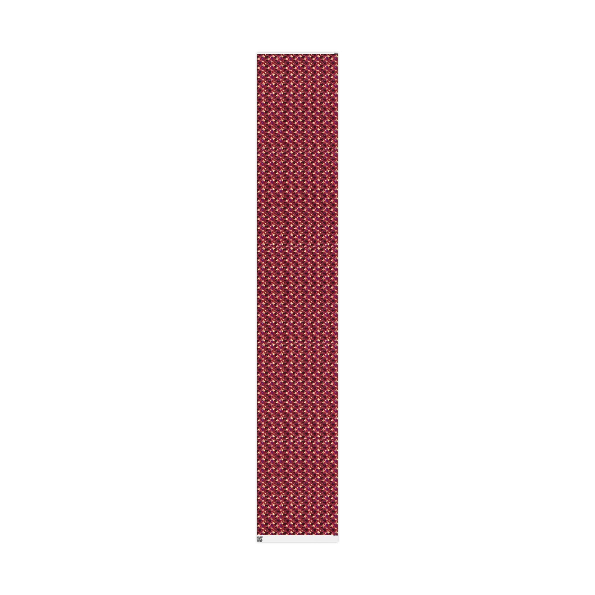 Crimson & Cream Women's Power Pattern — African American Gift Wrap by Family Wrap Co.