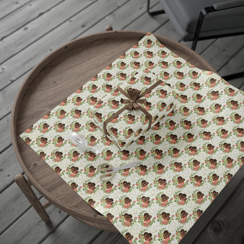 Pink & Green Floral Family Garden Gift Wrap — Family Wrap Co.