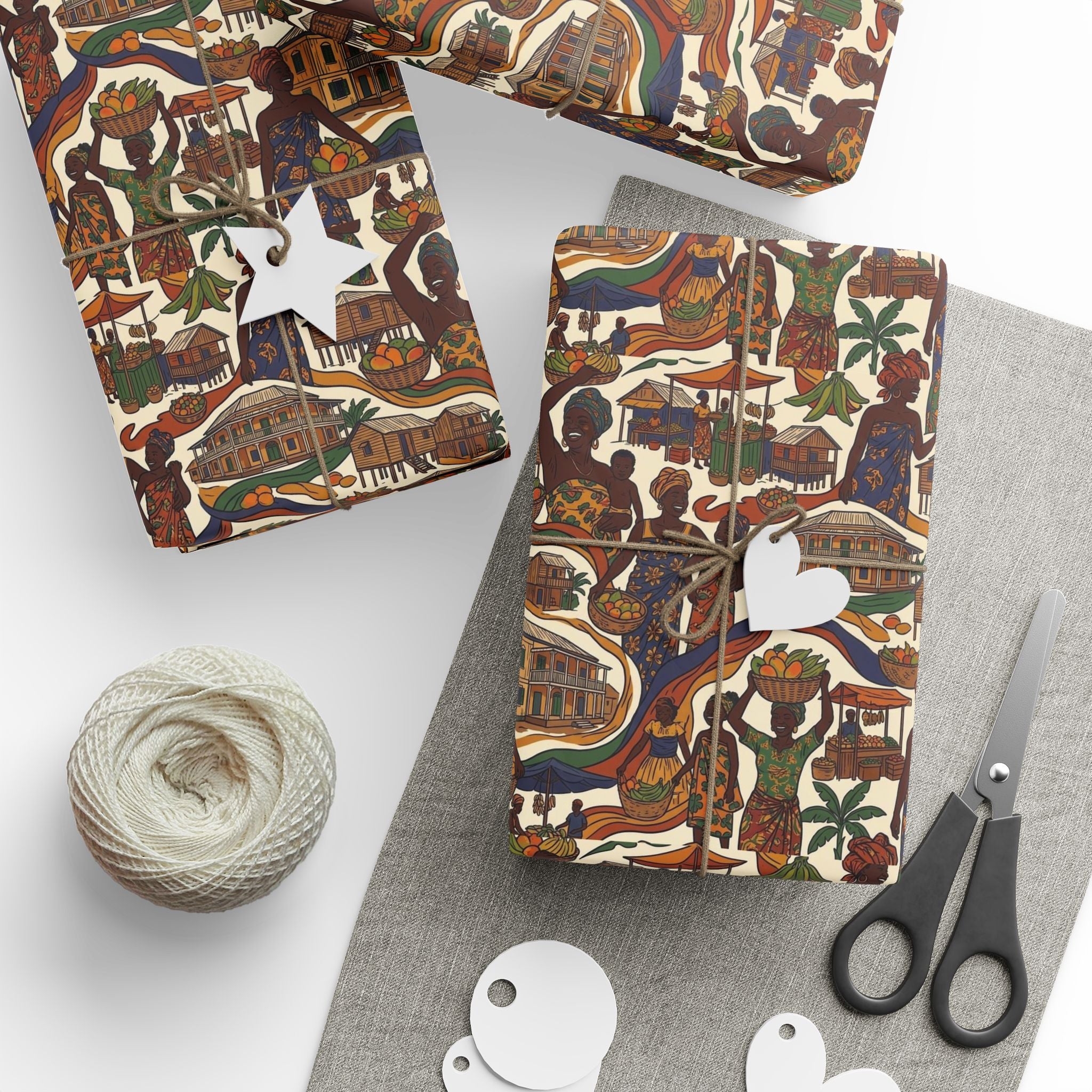 Sierra Leone Market Celebration Wrapping Paper — Family Wrap Co.
