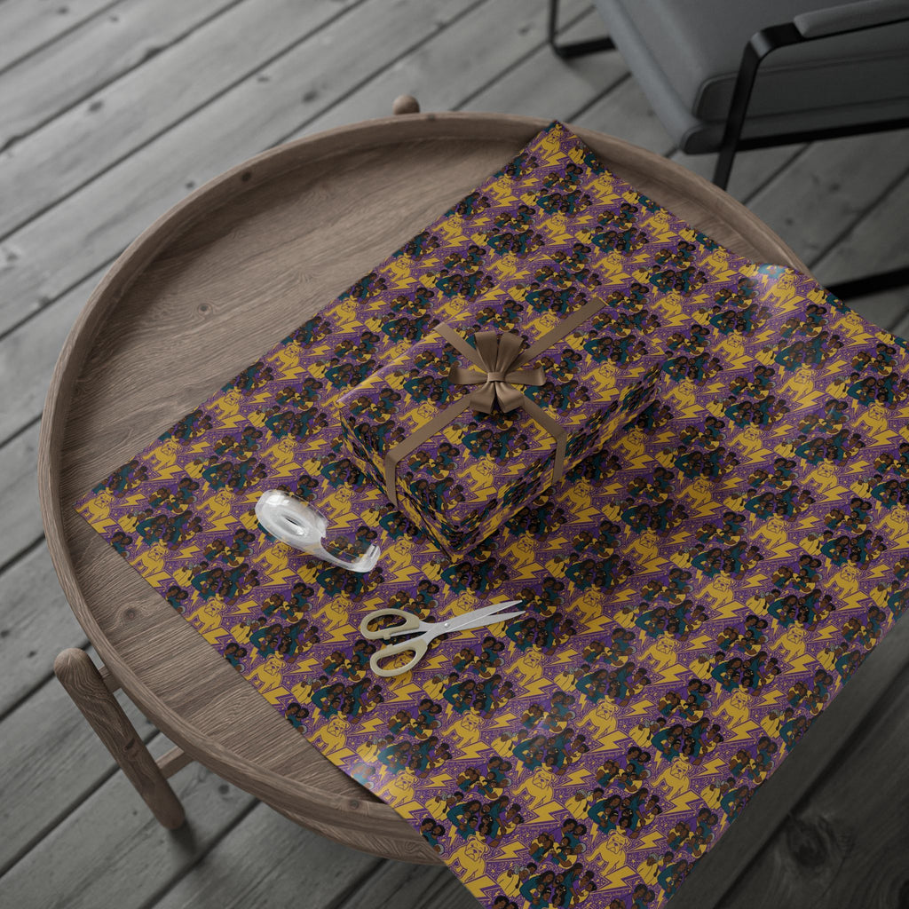 Purple & Gold Majesty Family Wrap — African American Gift Wrap by Family Wrap Co.