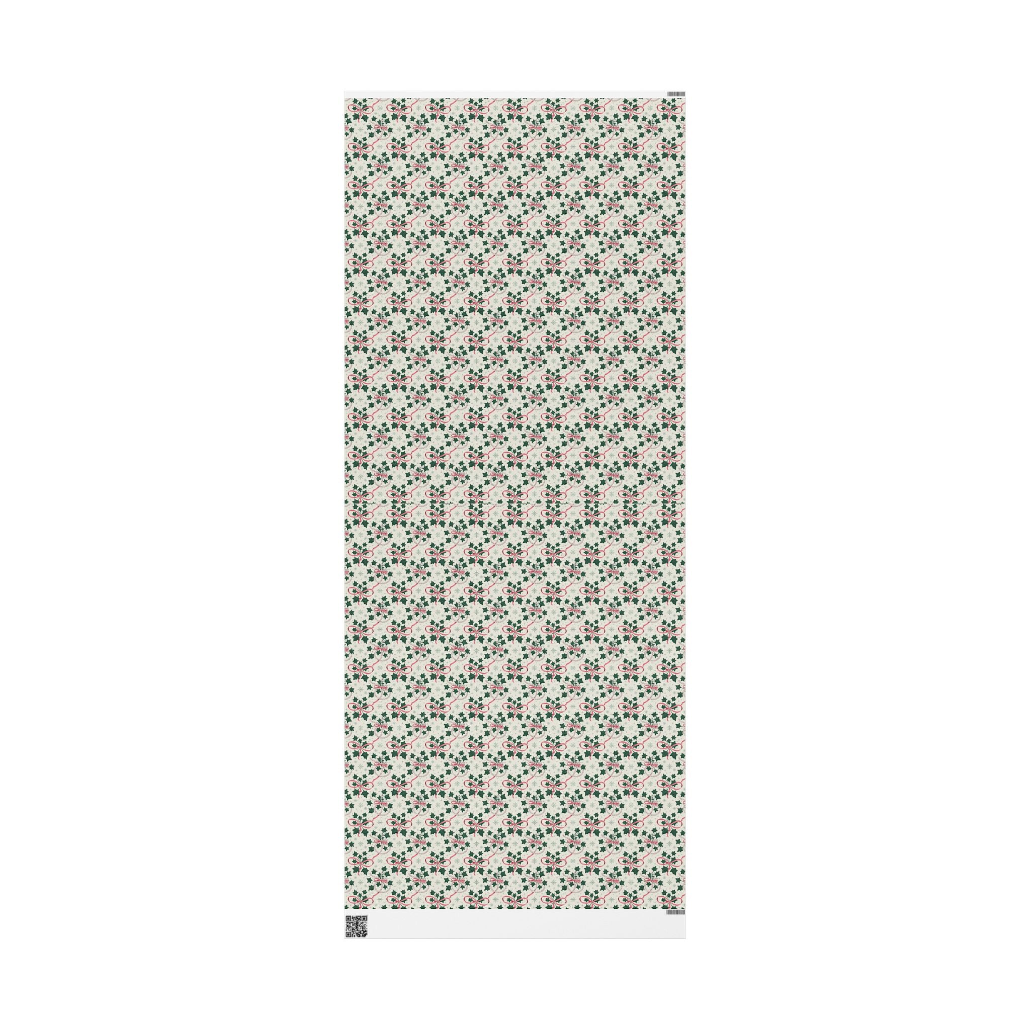 Mr. & Mrs. Claus Sweet Treats Pink & Green Holiday Wrapping Paper — Family Wrap Co.