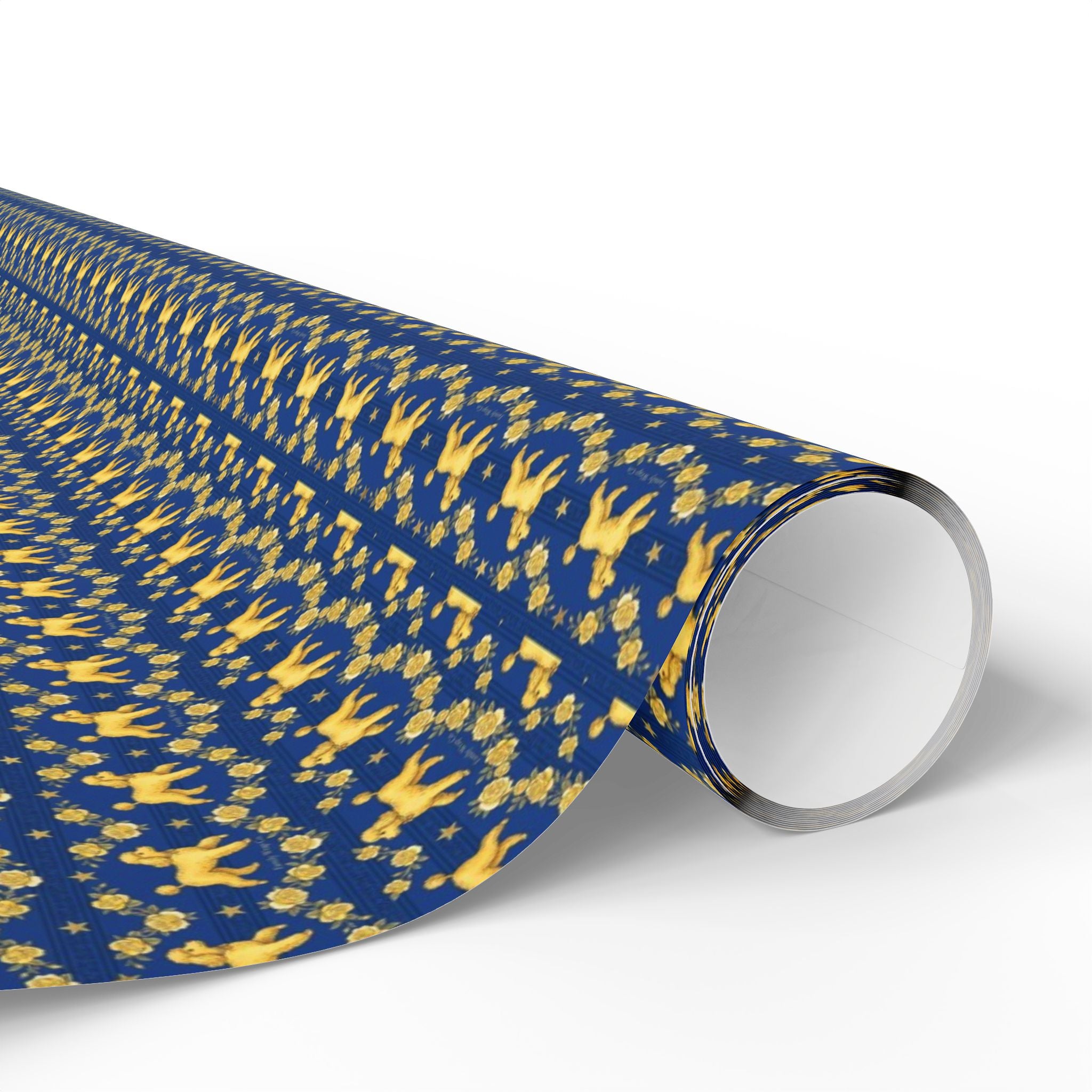 Sophisticated Poodle Promenade Pattern — African American Gift Wrap by Family Wrap Co.