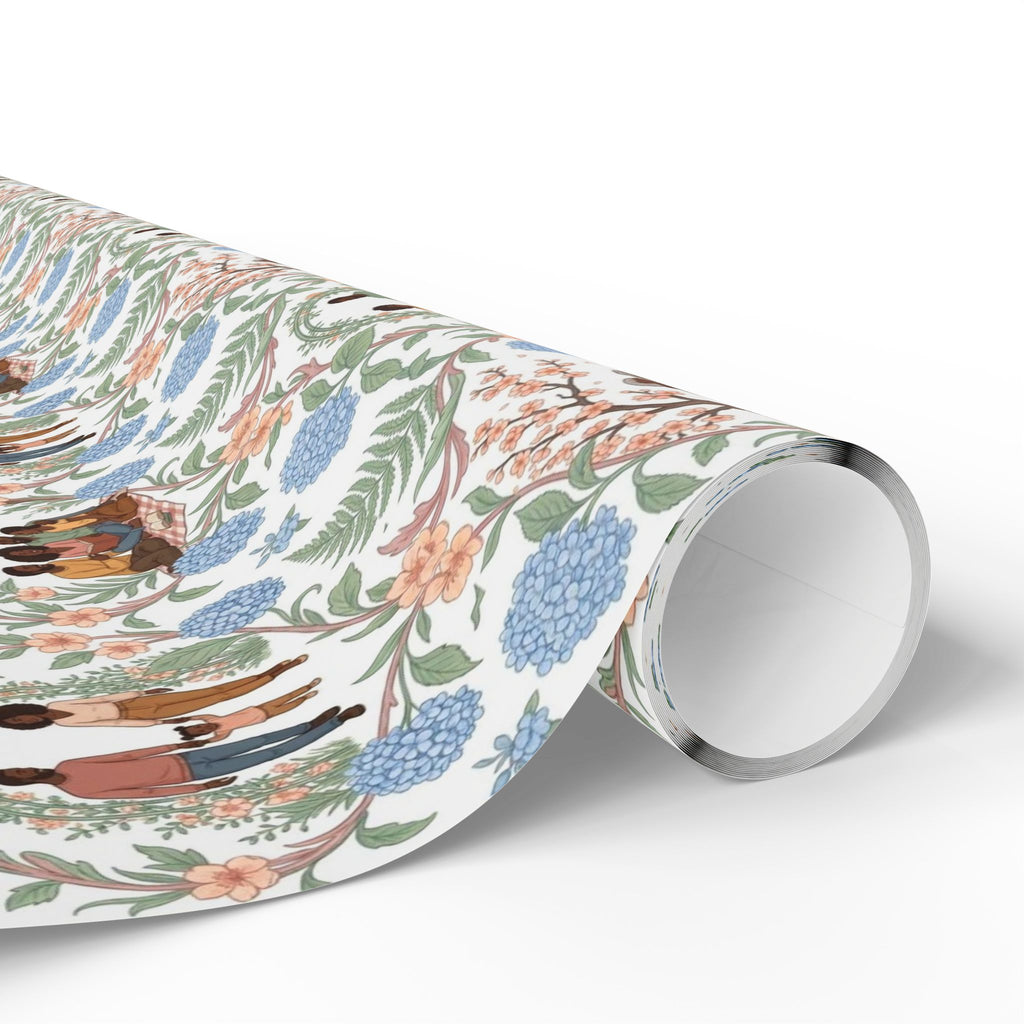 Grandparents & Grandchildren — Powder Blue Serenity Wrapping Paper — Family Wrap Co.