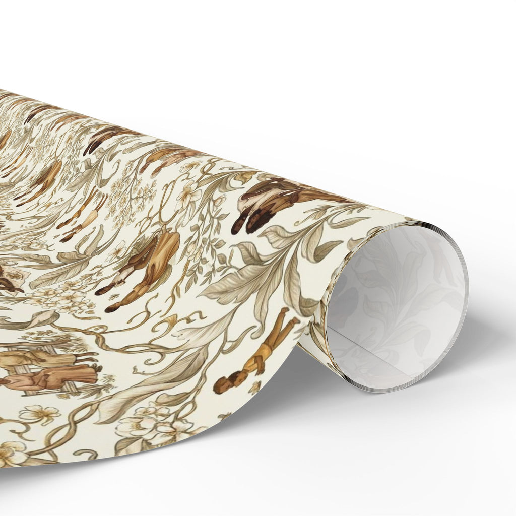 Golden Botanical Green & Gold Wrapping Paper — Family Wrap Co.