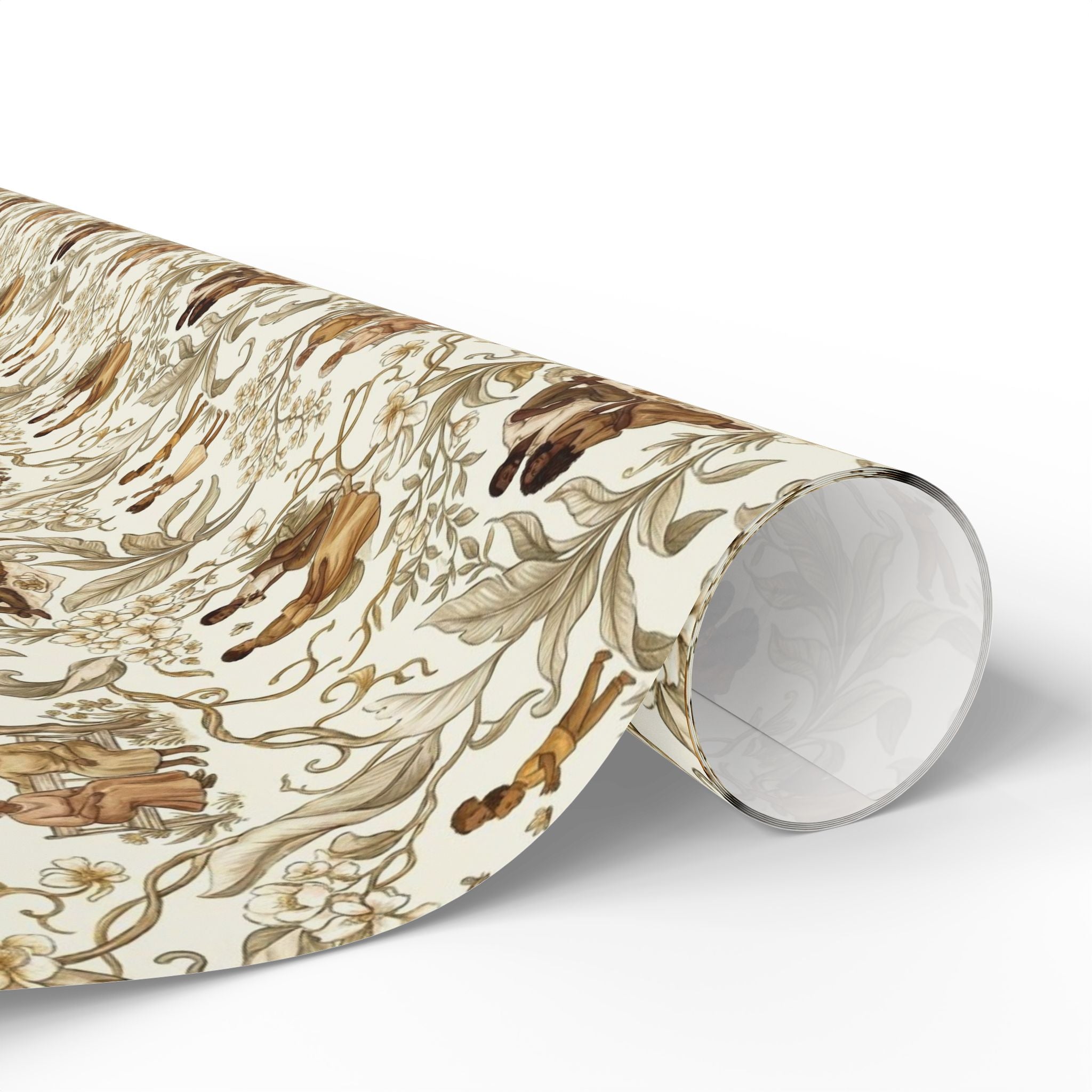 Golden Botanical Green & Gold Wrapping Paper — Family Wrap Co.