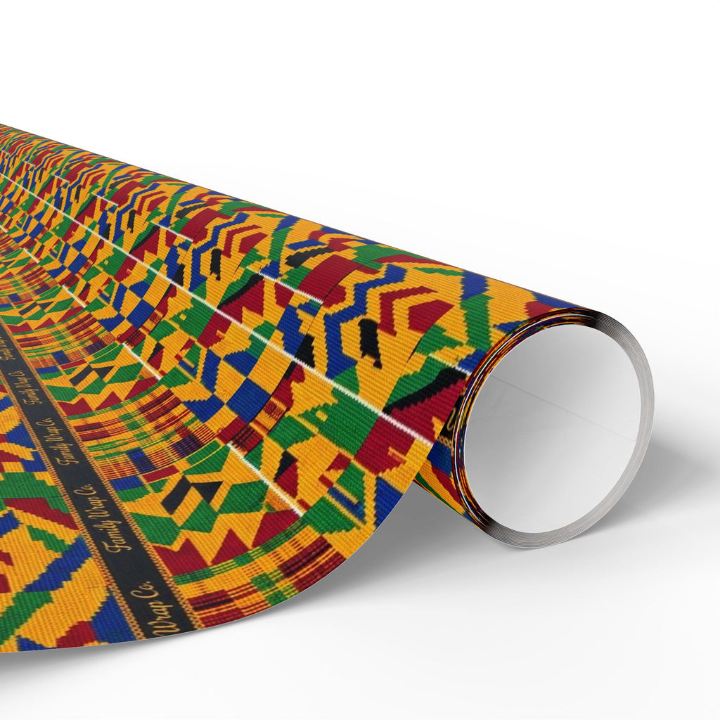 Kente Cloth Heritage Pattern — African American Gift Wrap by Family Wrap Co.