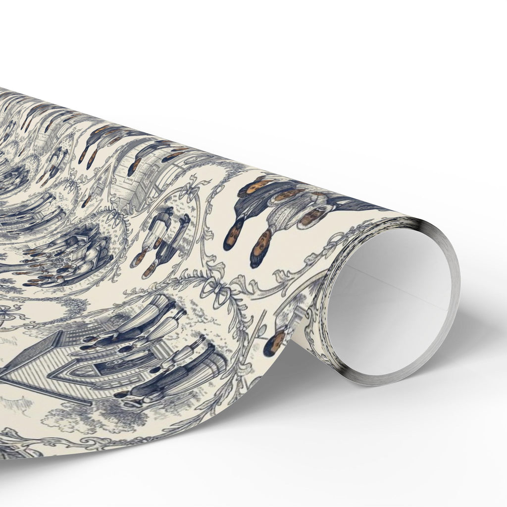 Navy & Cream Family Heritage Wrapping Paper — Family Wrap Co.
