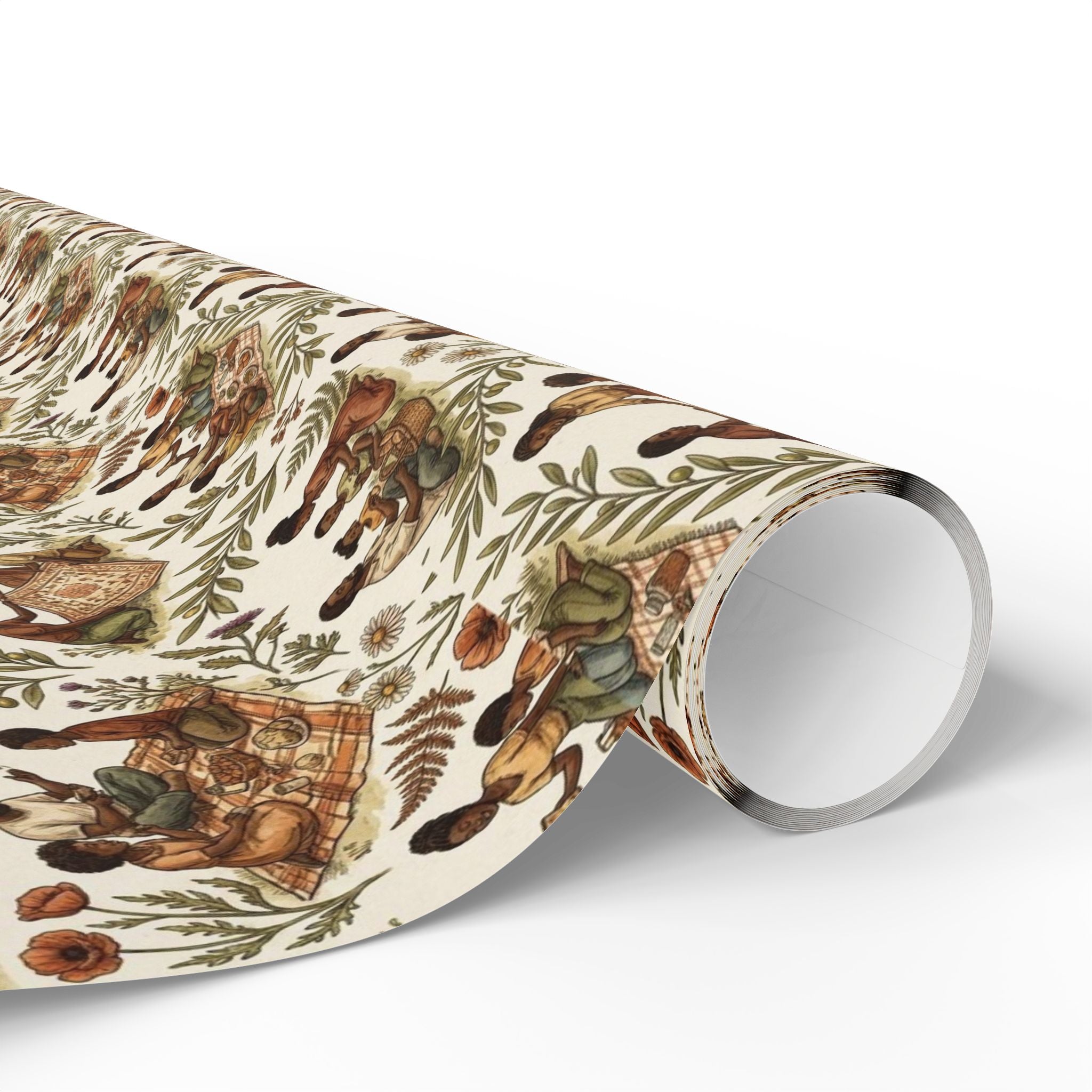 Picnic in the Park — Cinnamon & Olive Wrapping Paper — Family Wrap Co.
