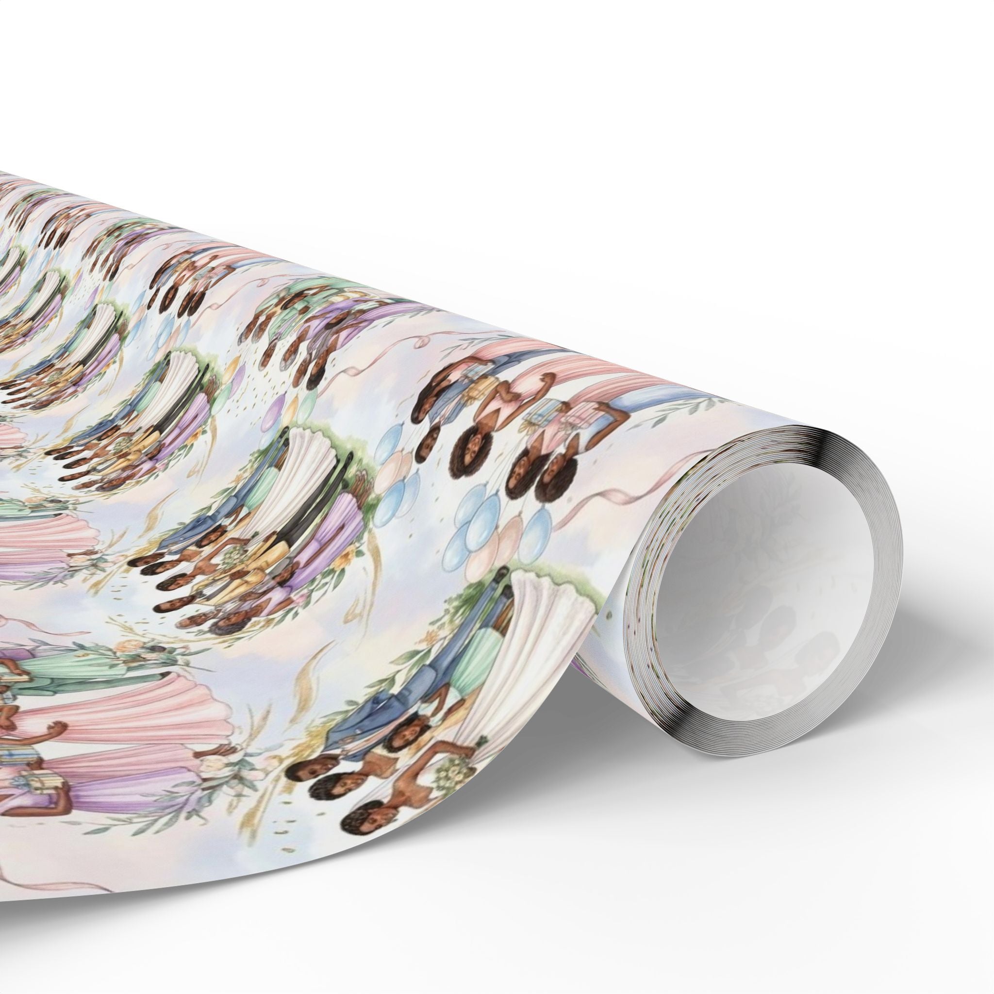 Blush & Rose Celebration Wrapping Paper — Family Wrap Co.
