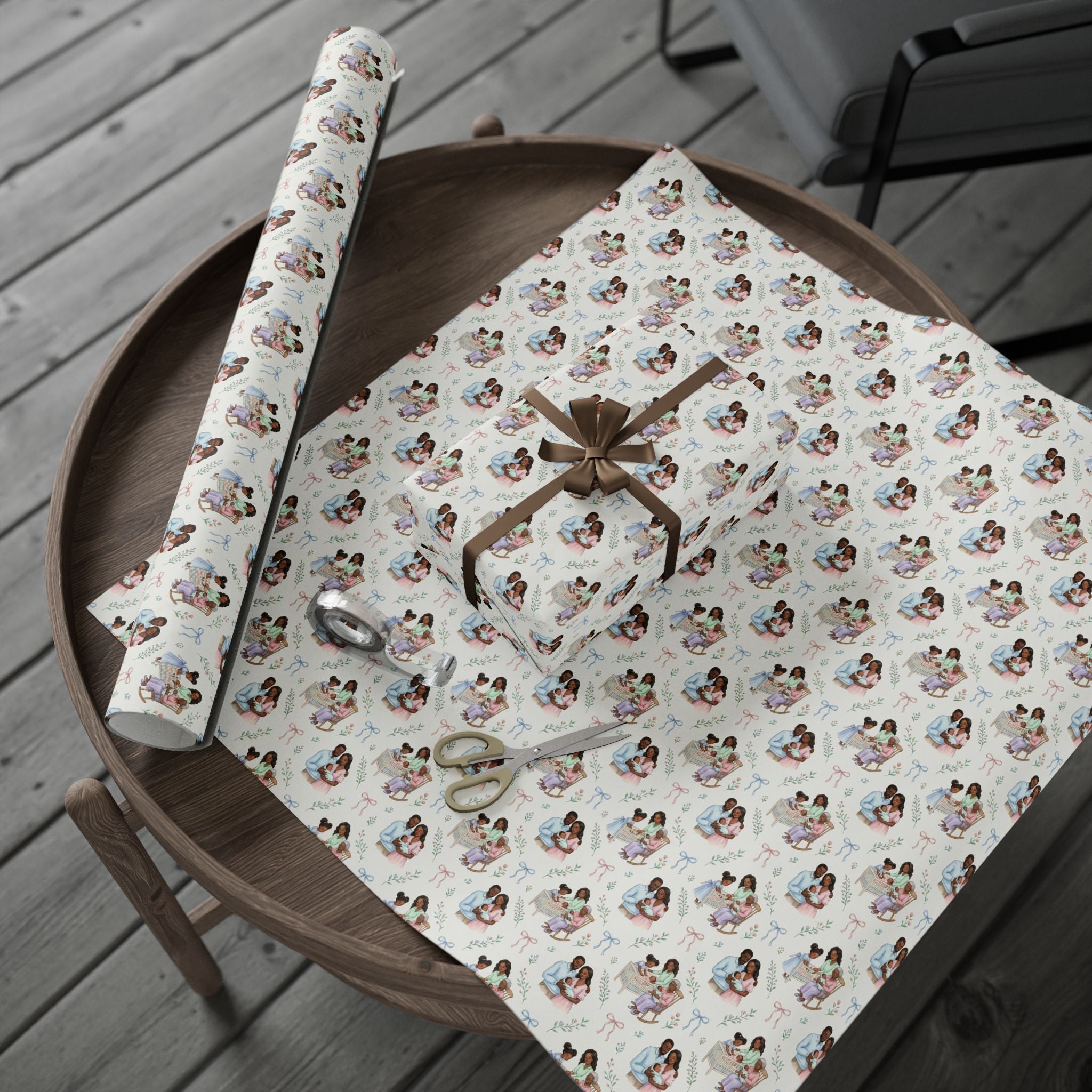 Pastel Baby & Family Joy Wrapping Paper — Family Wrap Co.