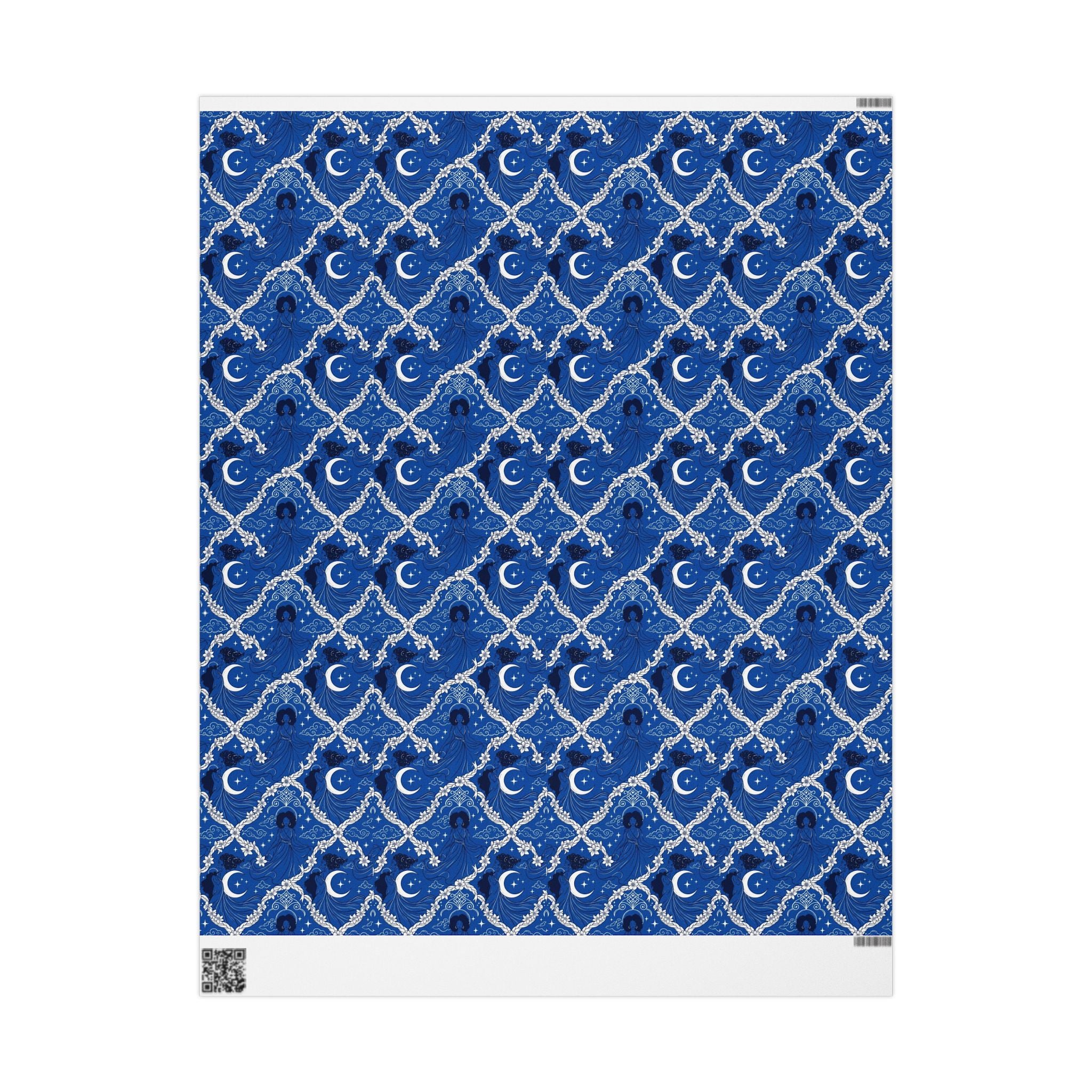 Royal Blue & White Celestial Sisters Gift Wrap — Family Wrap Co.