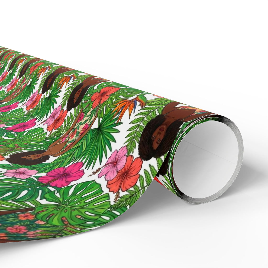 Pink & Green Botanical Garden Wrapping Paper — Family Wrap Co.