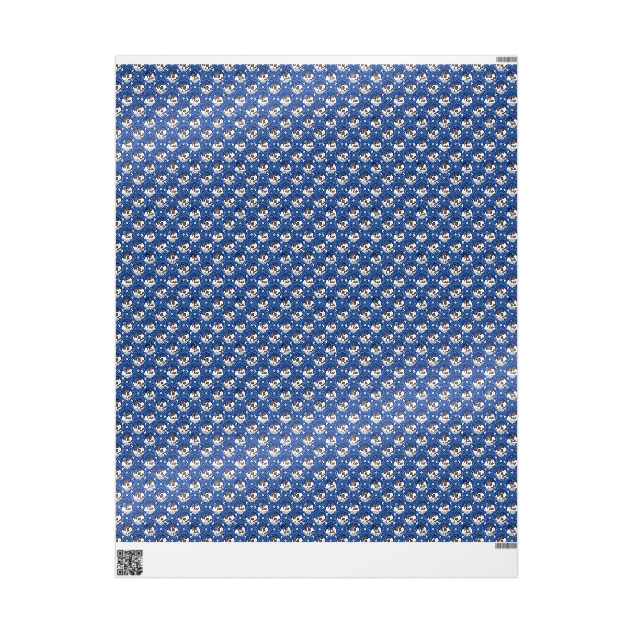 Royal Blue & White Star Rise -- Families of Light — African American Gift Wrap by Family Wrap Co.