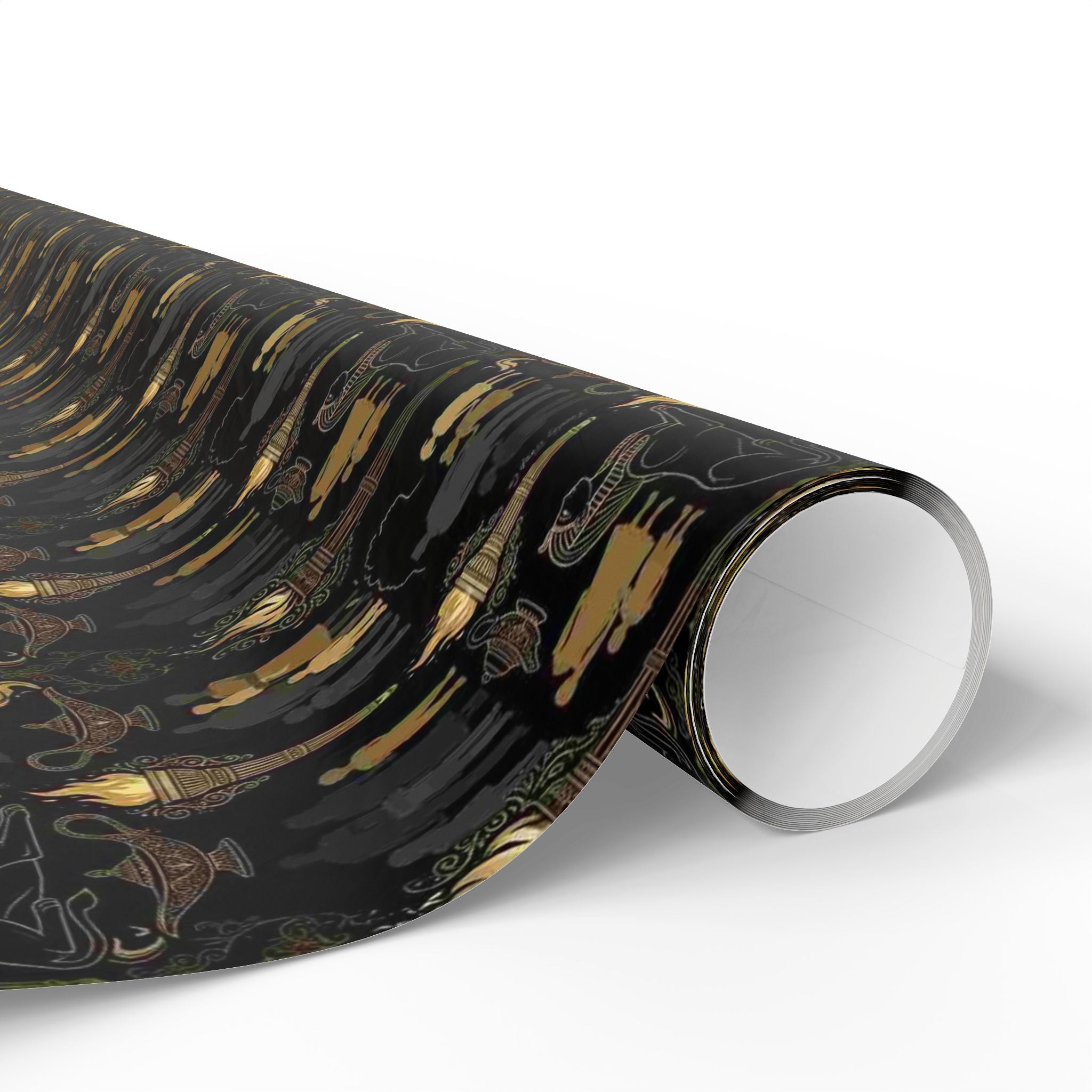 Onyx Sphinx & Gold Wrapping Paper — Family Wrap Co.