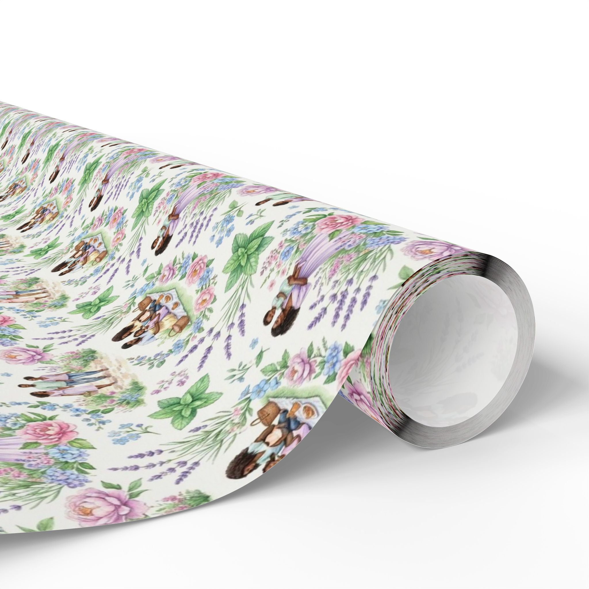 Lavender & Mint Family Garden Wrapping Paper — Family Wrap Co.