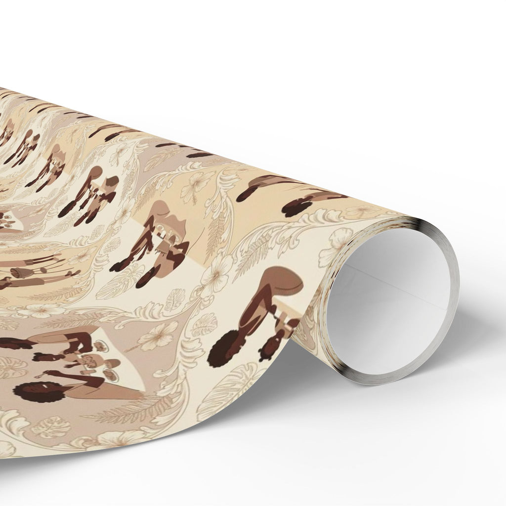 Backyard BBQ Joy — Taupe & Sand Wrapping Paper — Family Wrap Co.