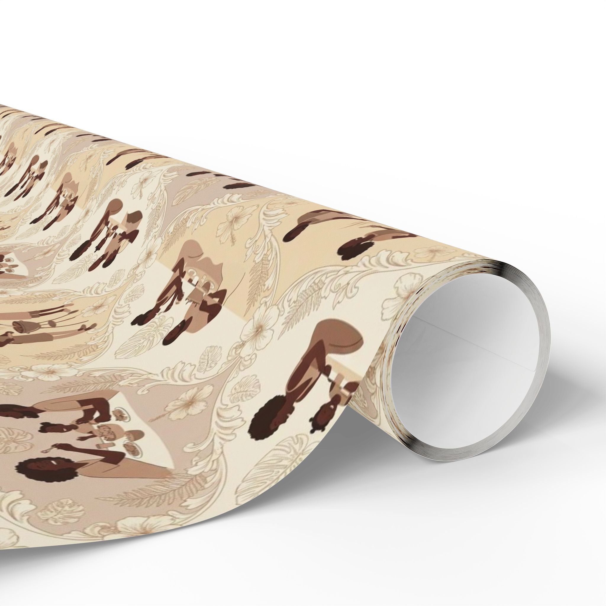 Backyard BBQ Joy — Taupe & Sand Wrapping Paper — Family Wrap Co.