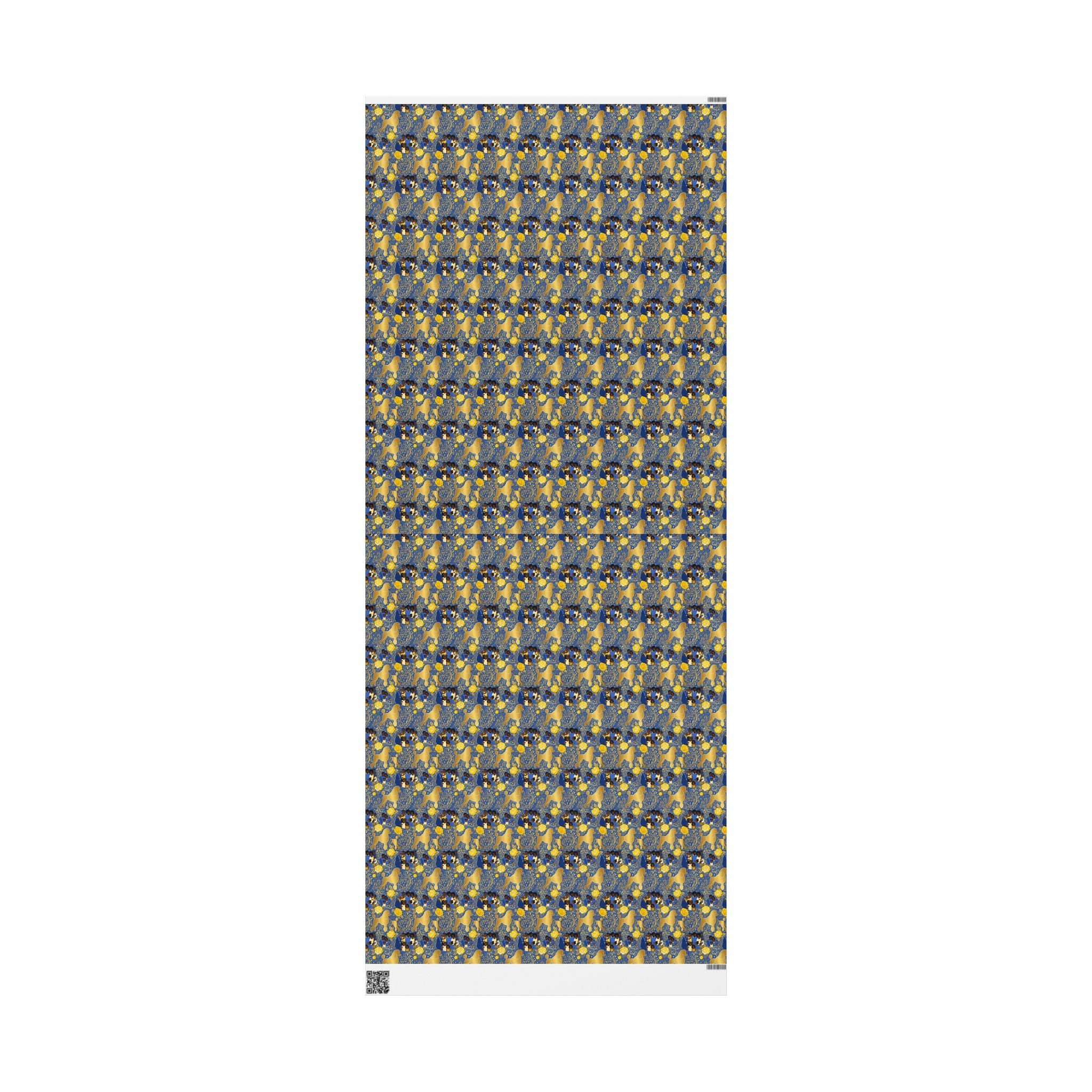 Blue & Gold Family Prestige Wrap — African American Gift Wrap by Family Wrap Co.