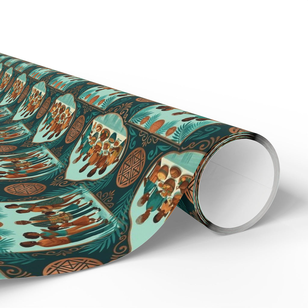 Teal & Copper Heritage Wrapping Paper — Family Wrap Co.