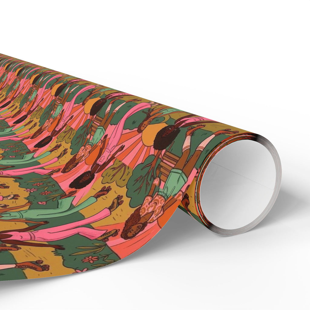 Sunset Roller Skating Energy Wrapping Paper — Family Wrap Co.