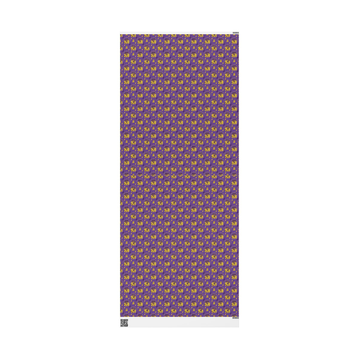 Royal Purple & Old Gold Family Heritage Pattern — African American Gift Wrap by Family Wrap Co.