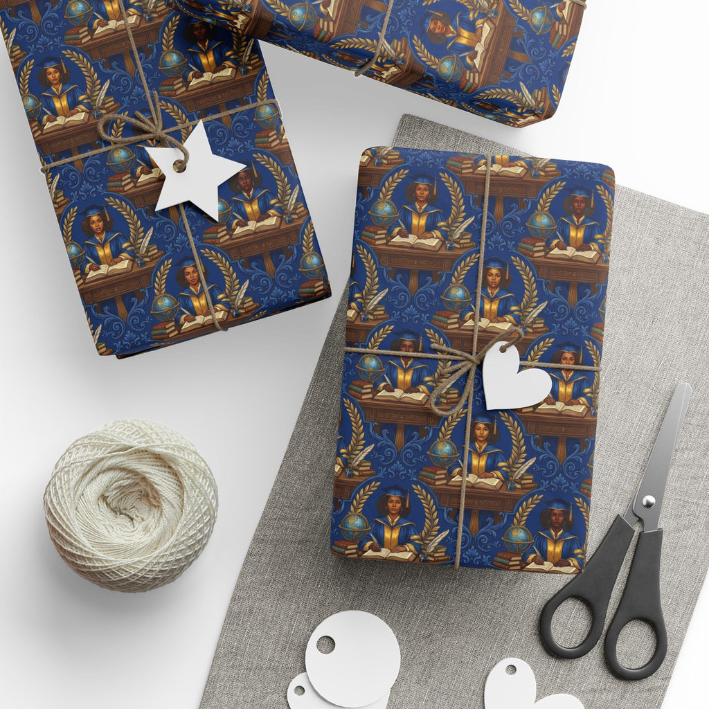Blue Gold Legacy Scholars Wrapping Paper — Family Wrap Co.