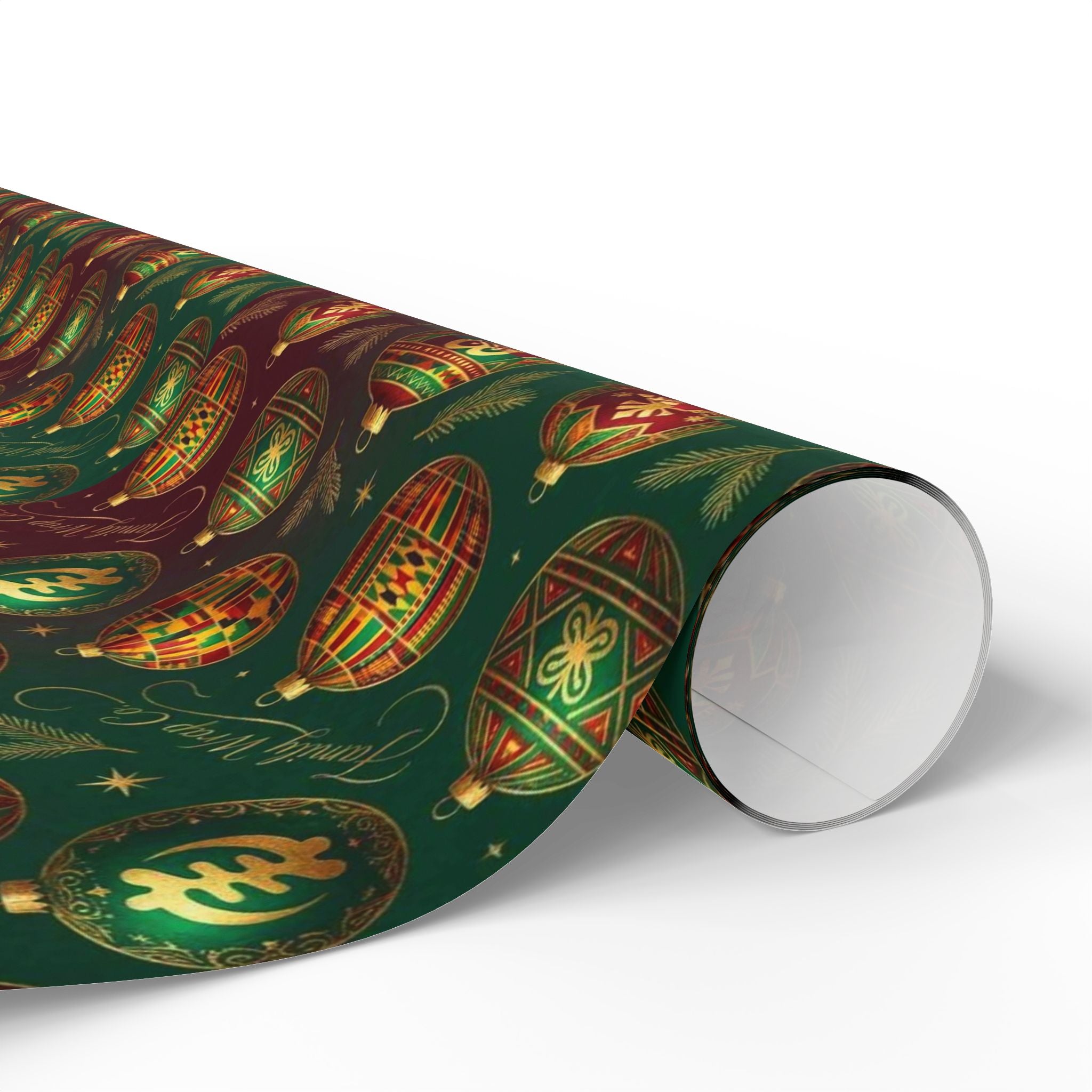 Golden Ornament Celebration Wrapping Paper — Family Wrap Co.