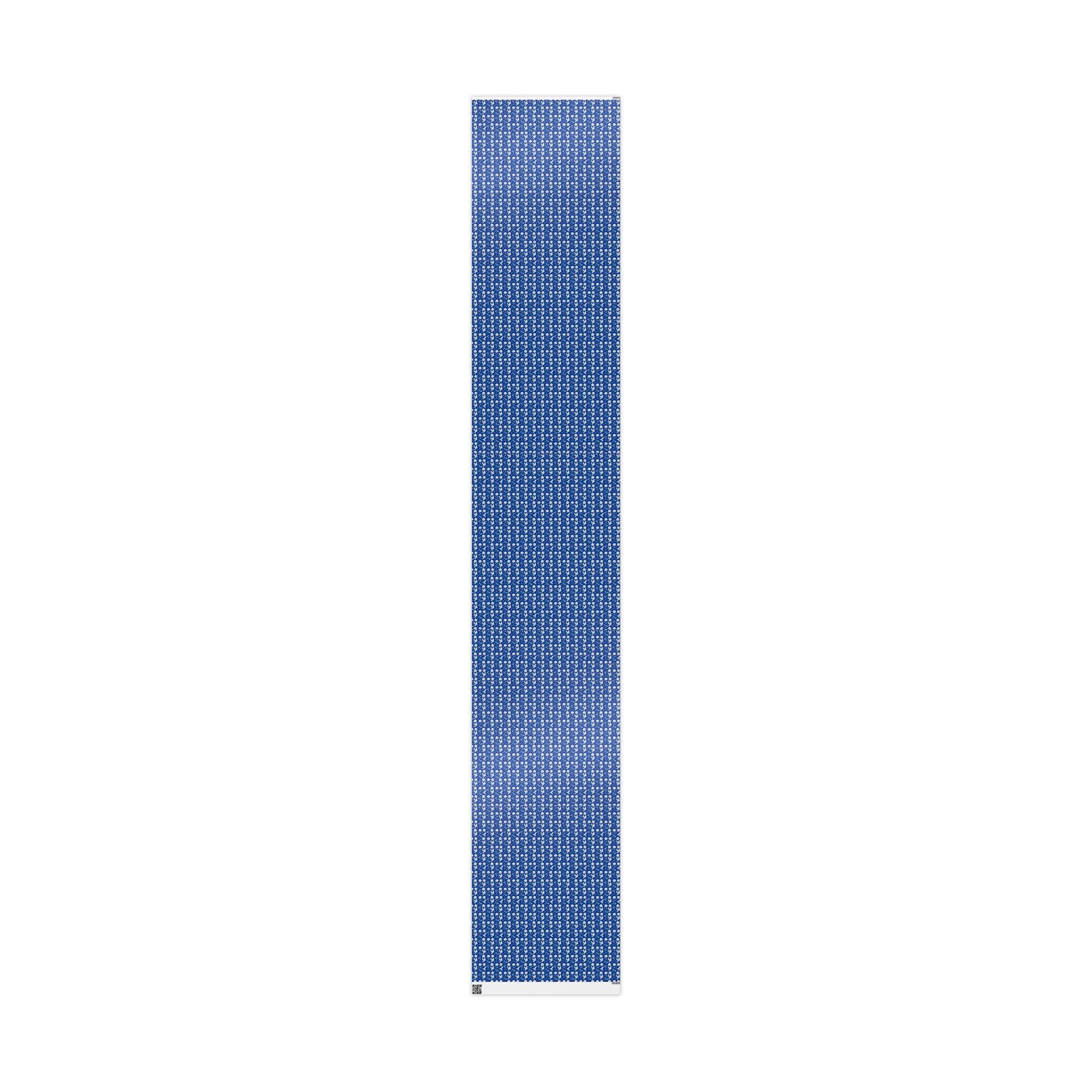 Royal Blue & White Celestial Botanical Gift Wrap — Family Wrap Co.