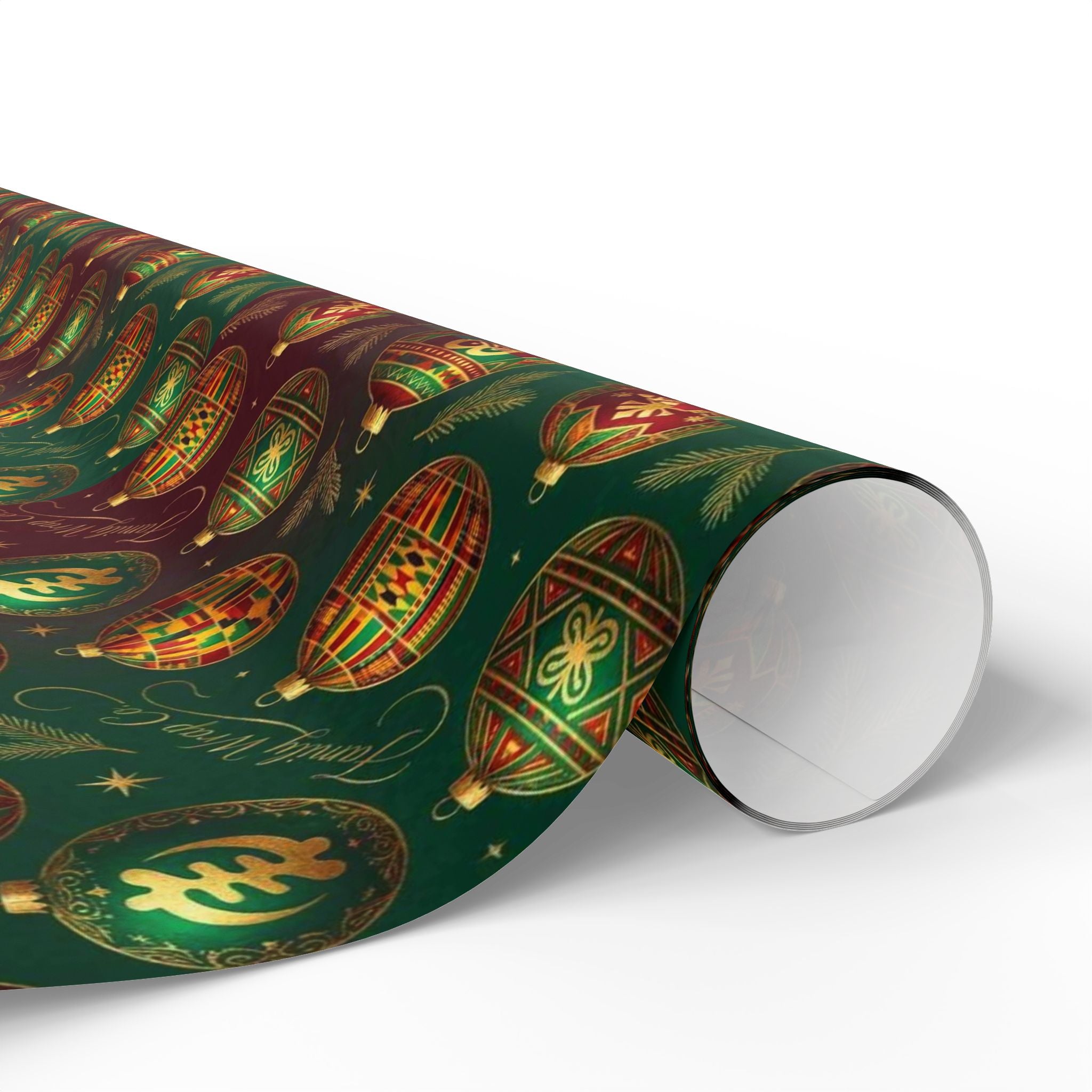 Golden Ornament Celebration Wrapping Paper — Family Wrap Co.
