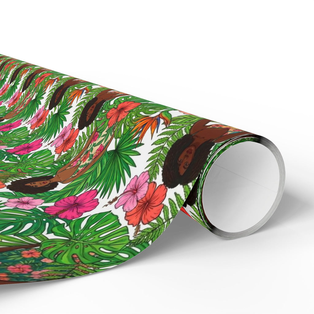 Pink & Green Botanical Garden Wrapping Paper — Family Wrap Co.