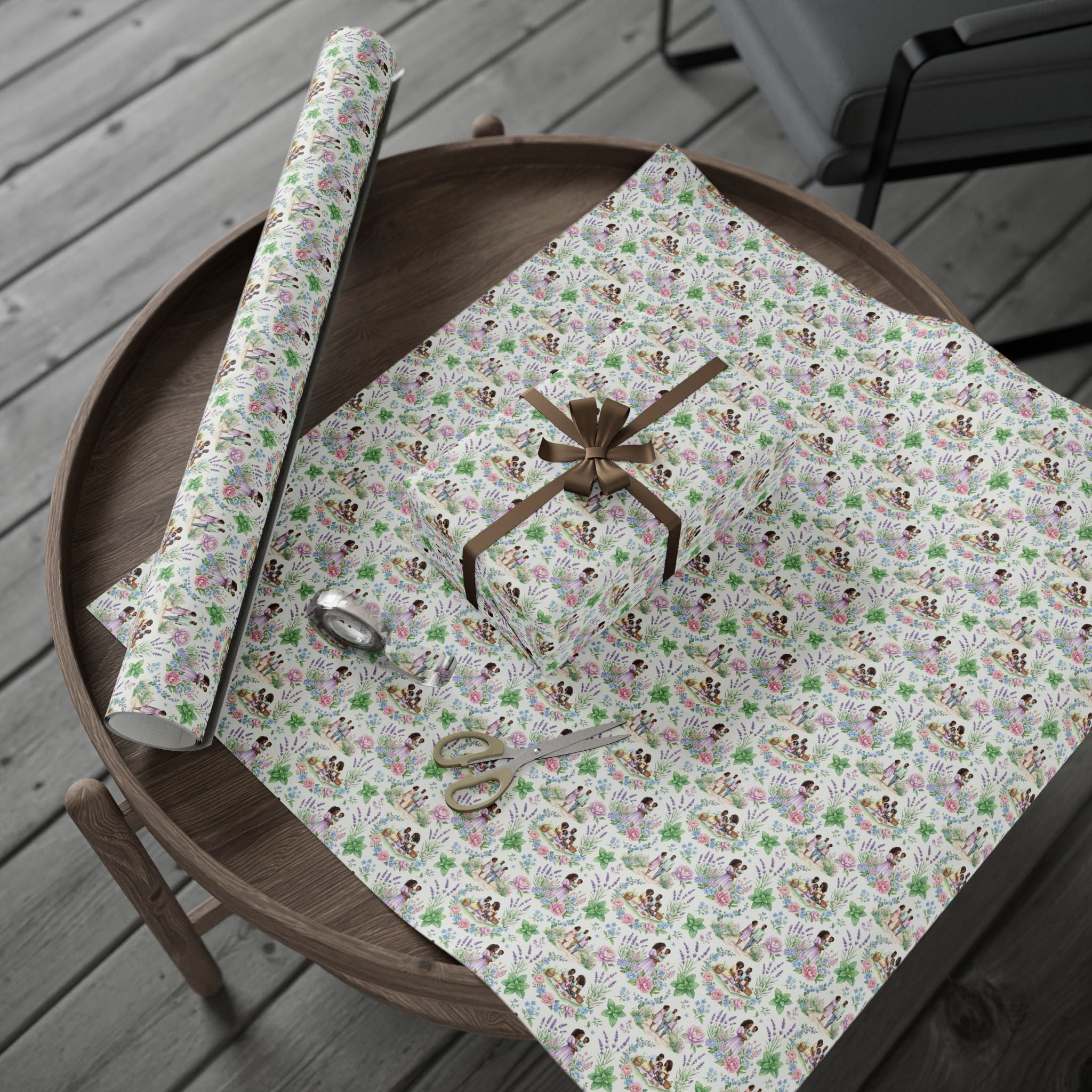 Lavender & Mint Family Garden Wrapping Paper — Family Wrap Co.