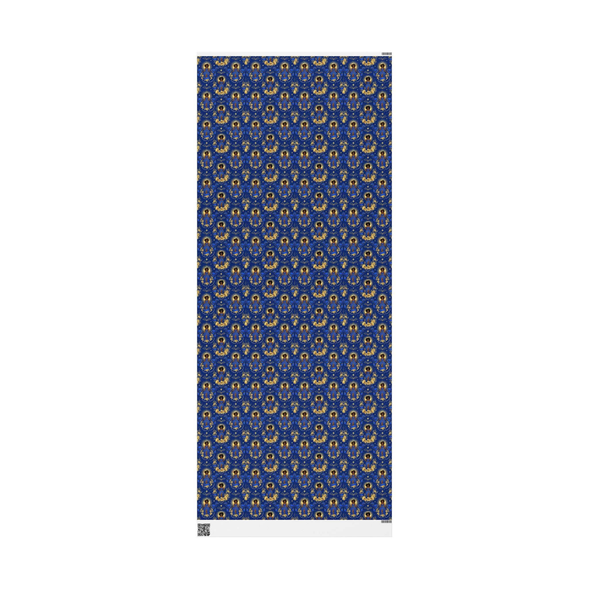 Blue & Gold Radiant Wisdom Wrapping Paper — Family Wrap Co.