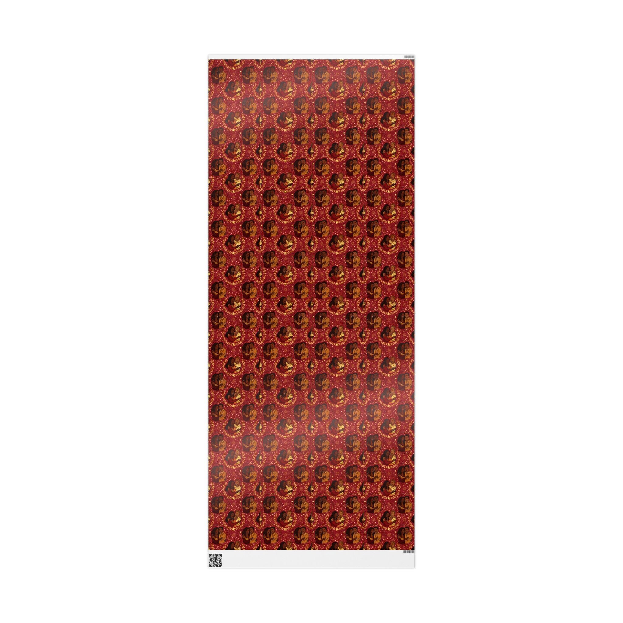 Crimson & Gold Festive Families Wrapping Paper — Family Wrap Co.