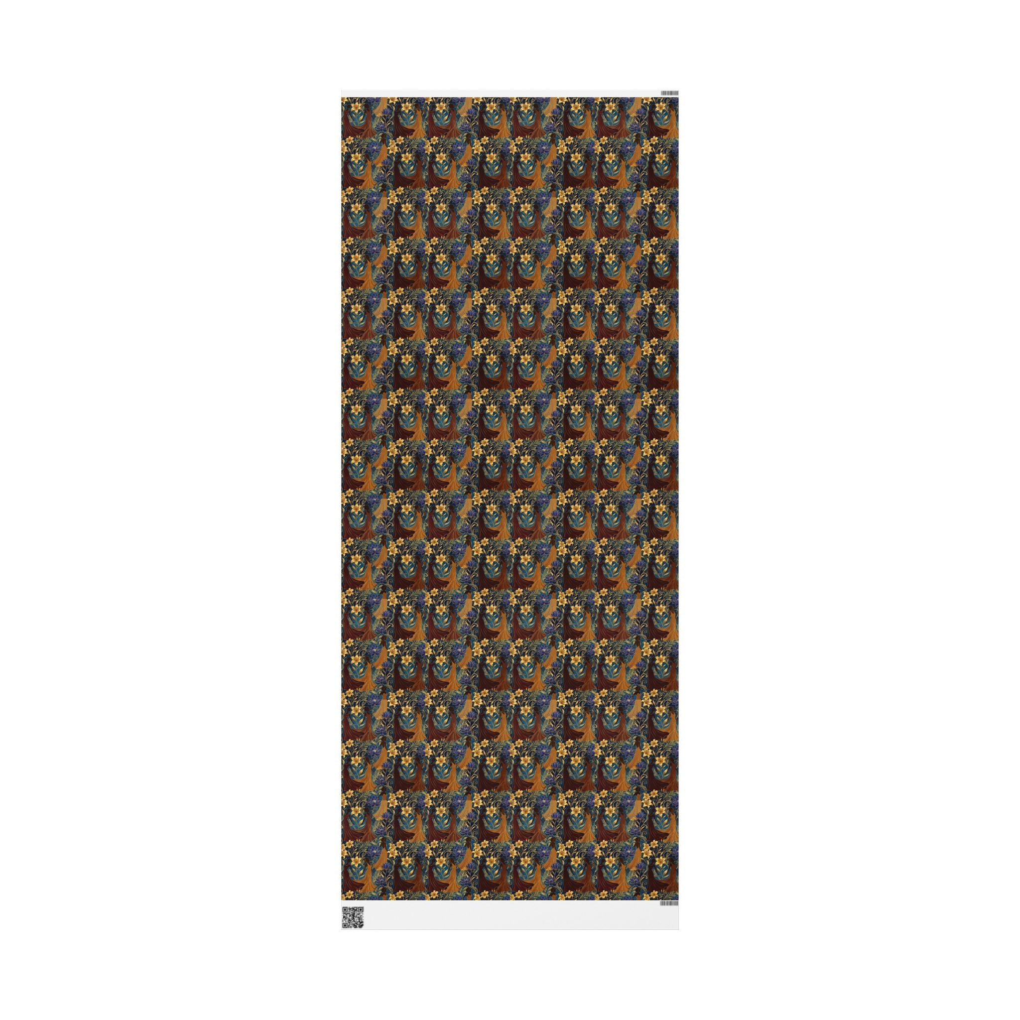 Blue Gold Botanical Luxe Wrapping Paper — Family Wrap Co.