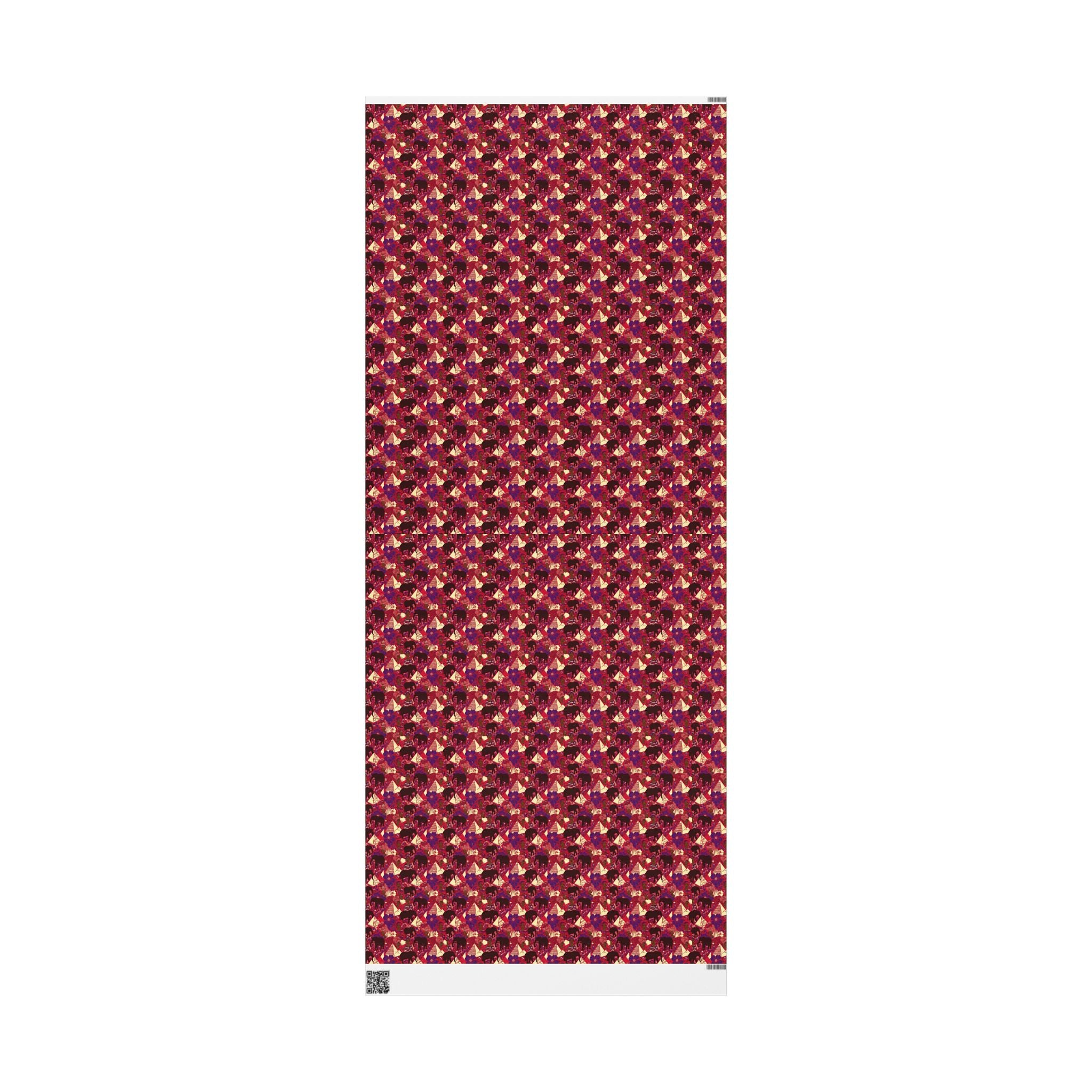Crimson & Cream Women's Power Pattern — African American Gift Wrap by Family Wrap Co.