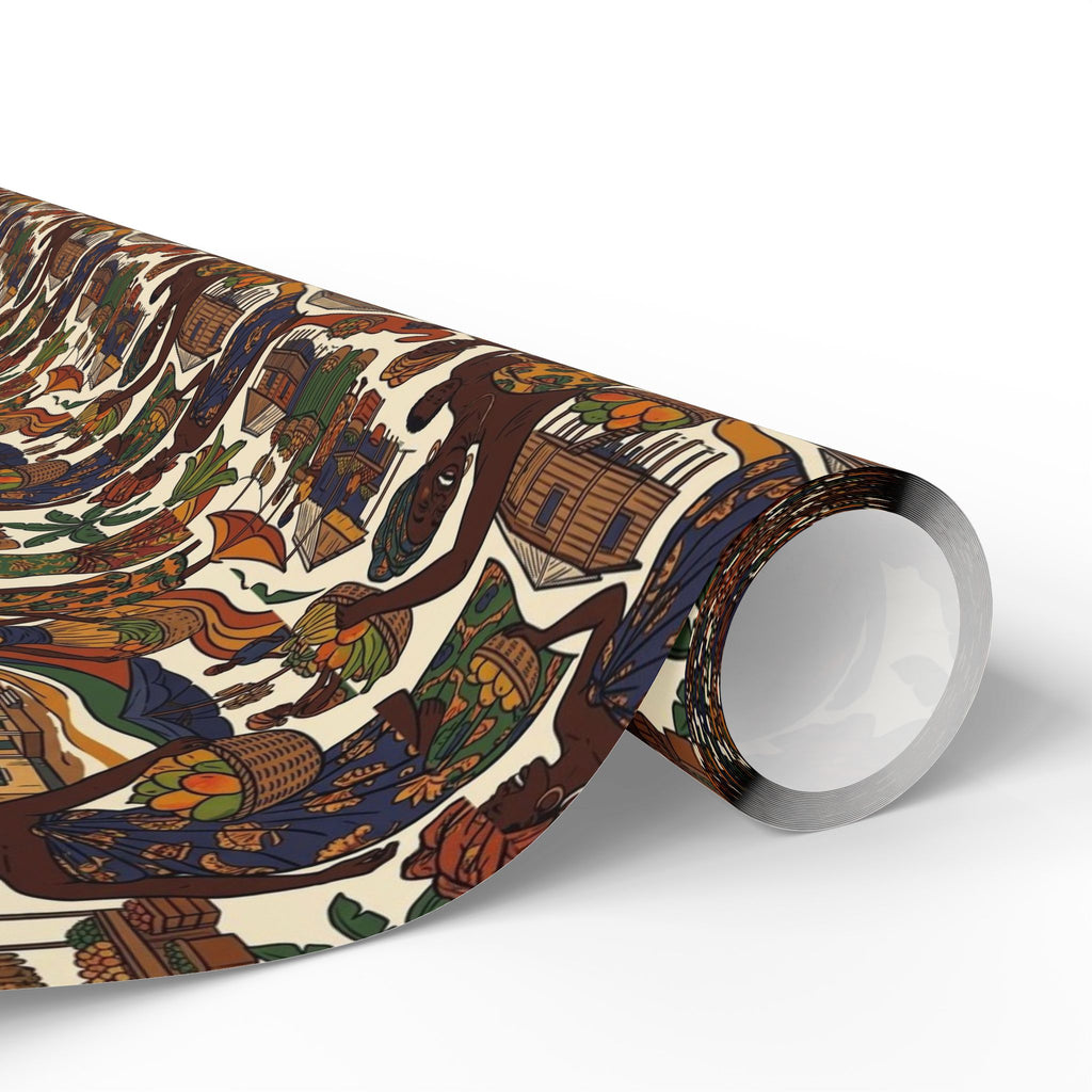 Sierra Leone Market Celebration Wrapping Paper — Family Wrap Co.