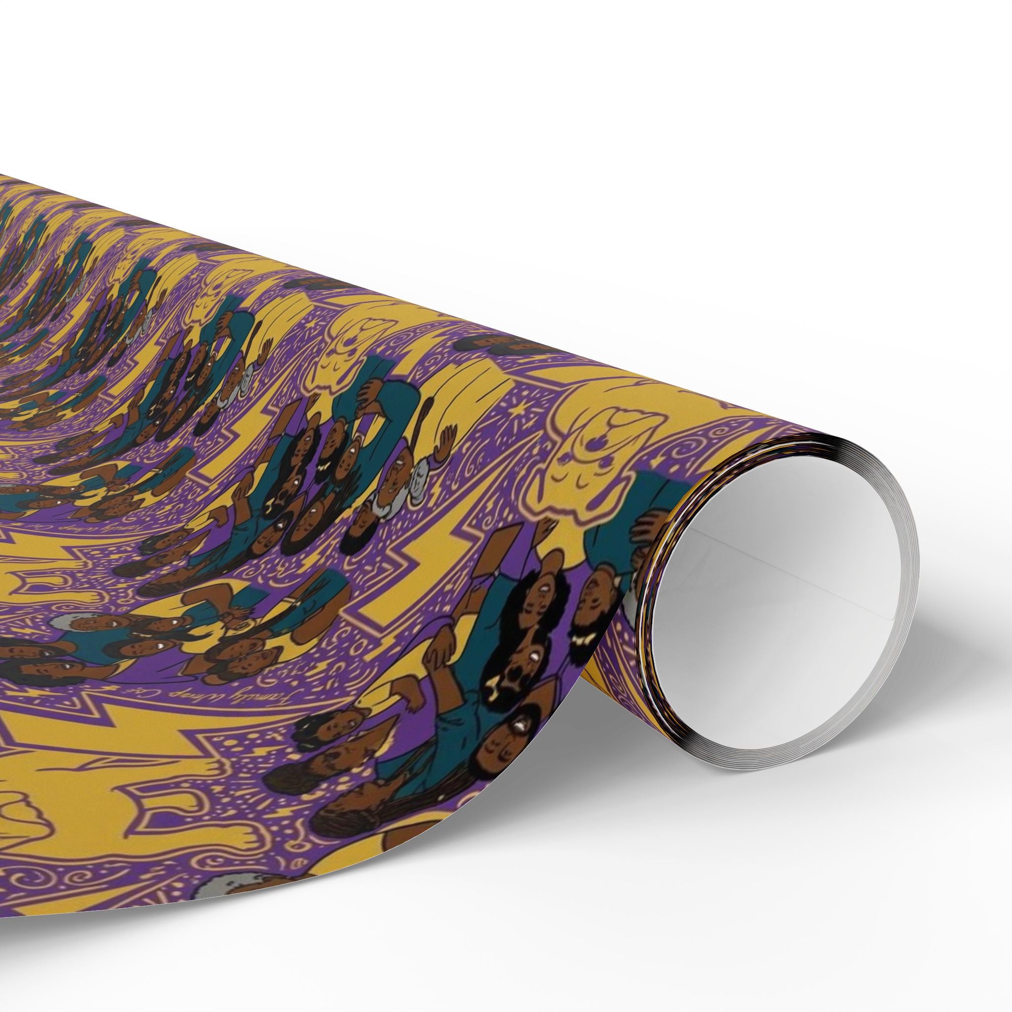 Purple & Gold Majesty Family Wrap — African American Gift Wrap by Family Wrap Co.