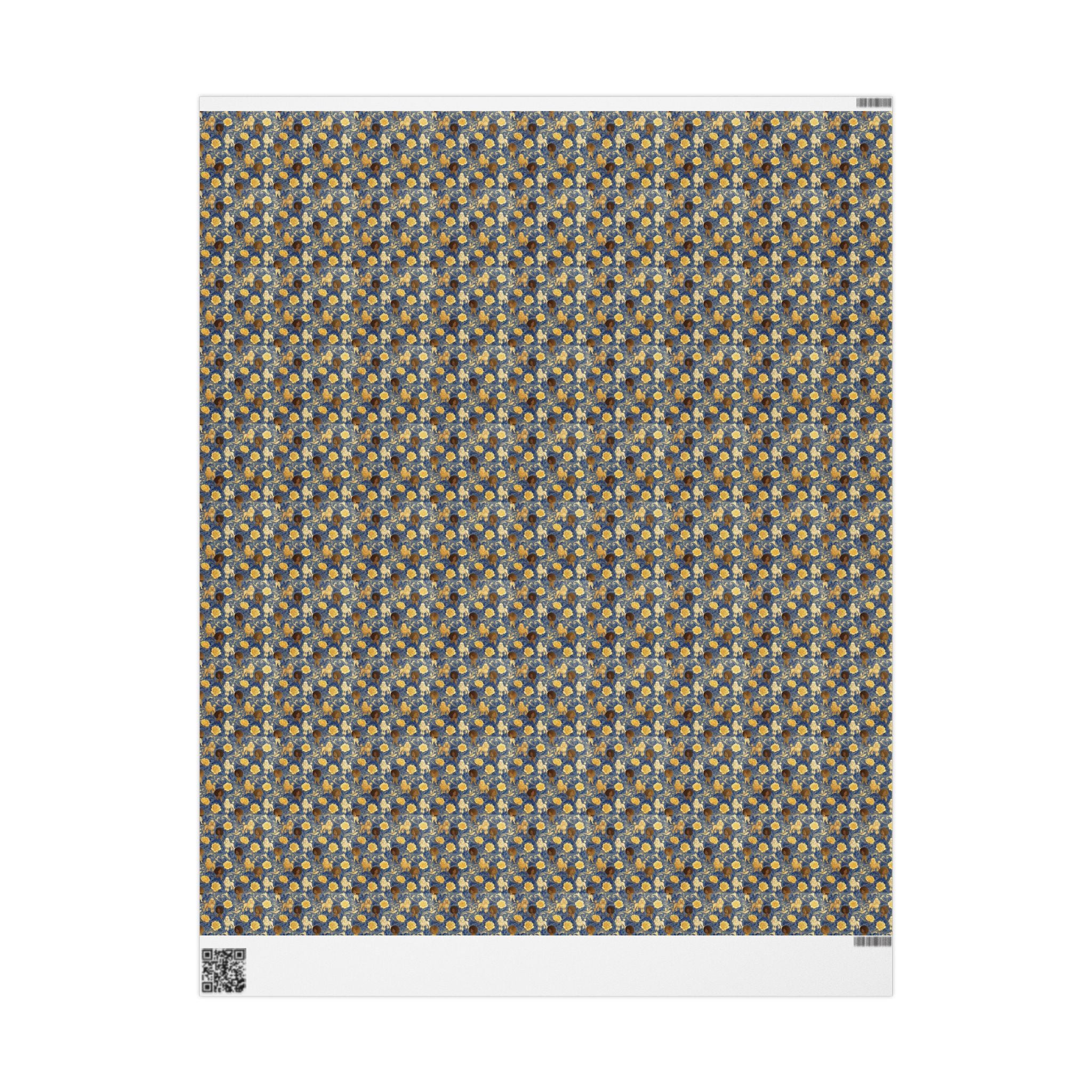 Sapphire Crown & Golden Bloom — African American Gift Wrap by Family Wrap Co.