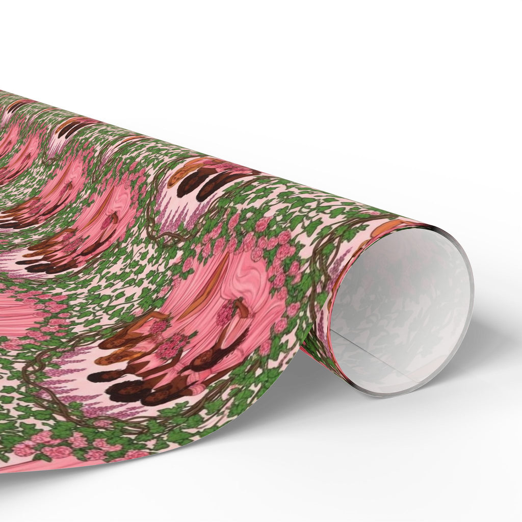 Pink & Green Garden Party Wrapping Paper — Family Wrap Co.