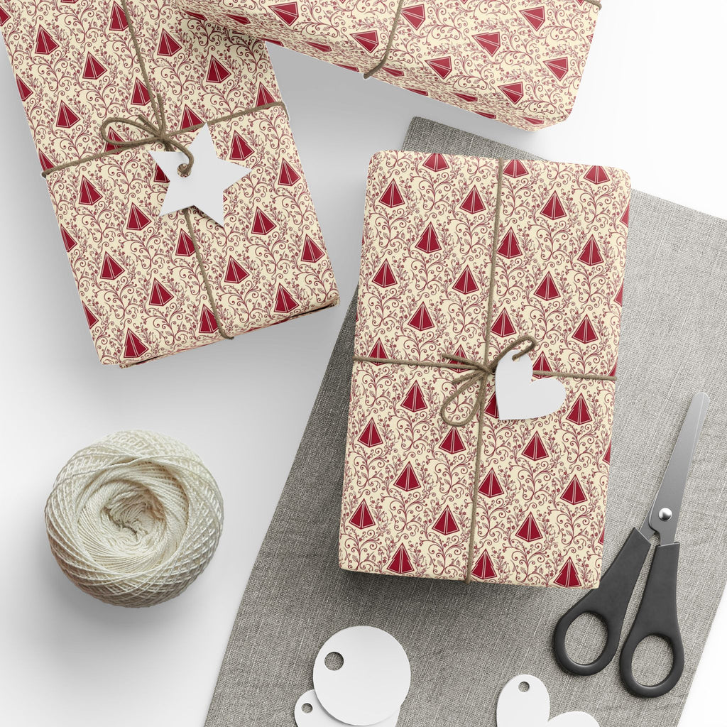 Pyramid & Filigree Statement Pattern — African American Gift Wrap by Family Wrap Co.