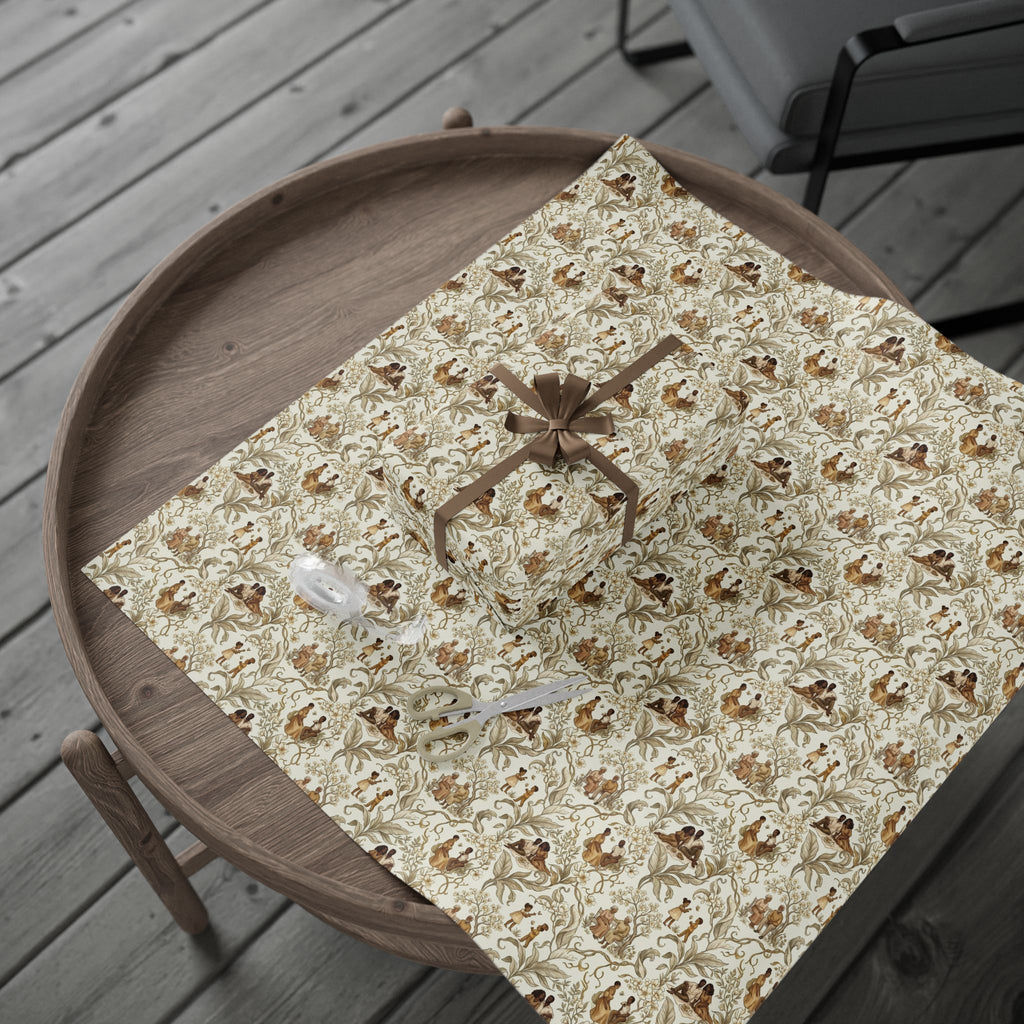 Golden Botanical Green & Gold Wrapping Paper — Family Wrap Co.