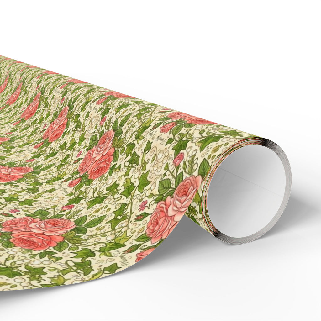 Pink & Green Pearl Garden Pattern — African American Gift Wrap by Family Wrap Co.