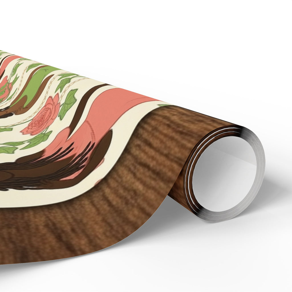 Pink & Green Pearl Garden -- Women of Elegance — African American Gift Wrap by Family Wrap Co.